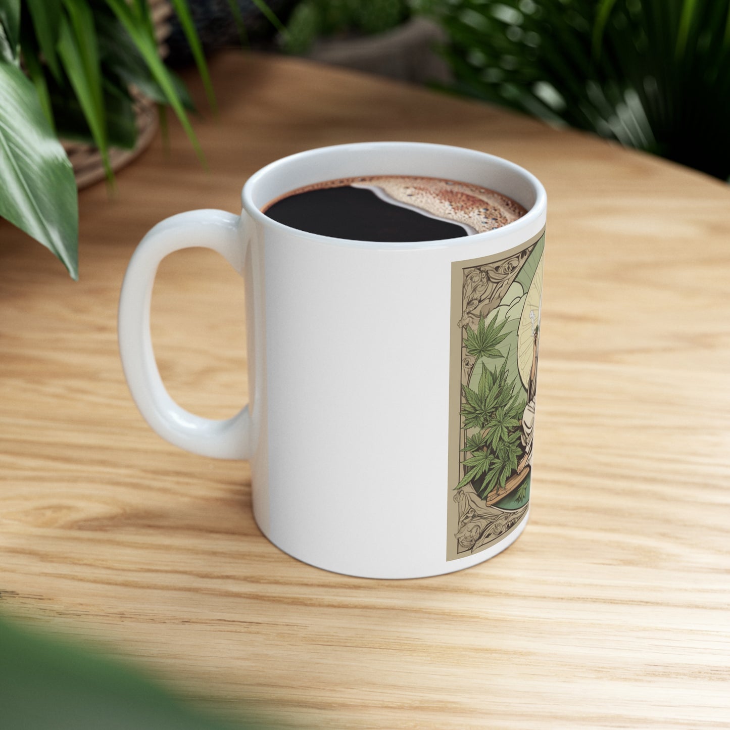 Ceramic Mug 11 Oz. Cannabis Enthusiast Series Jesus Weed