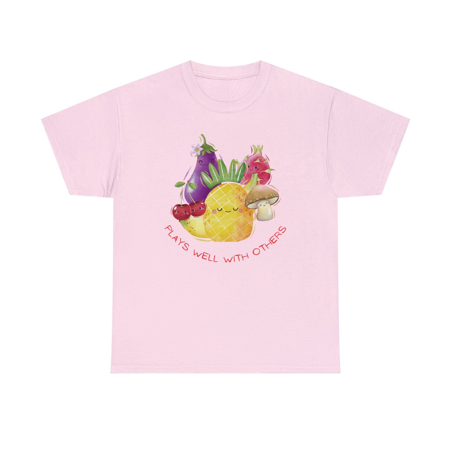 Plays Well With Others Graphic Tshirt Unisex Heavy Cotton Tee