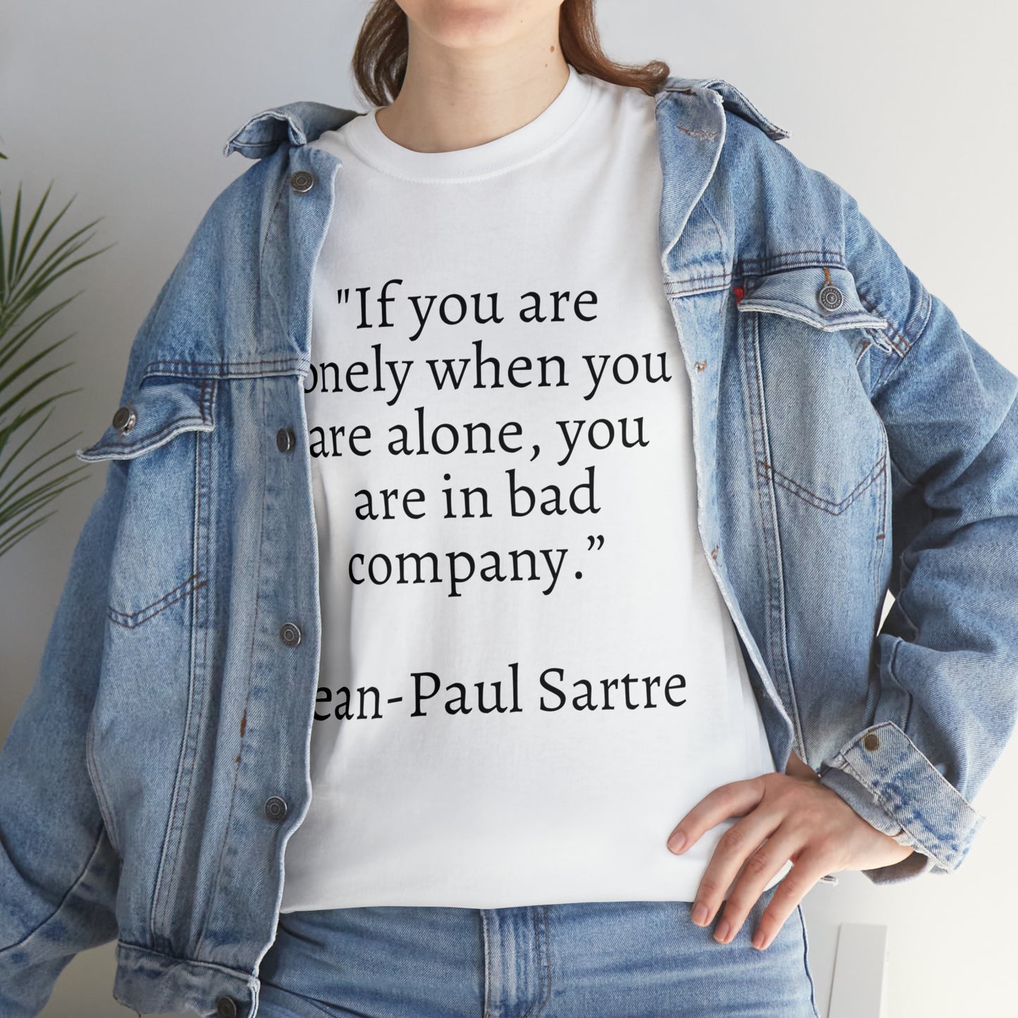 Unisex Heavy Cotton Tee Quotes Jean-Paul Sartre