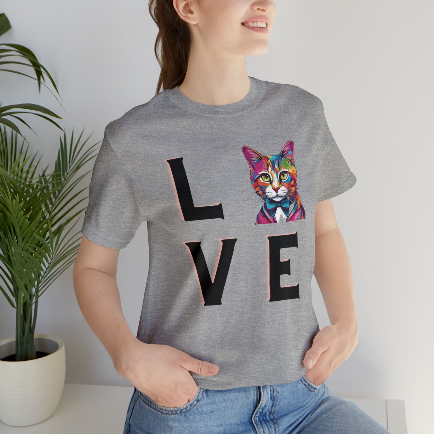 Mr. Kitty Cat LOVE Unisex Jersey Short Sleeve Tee