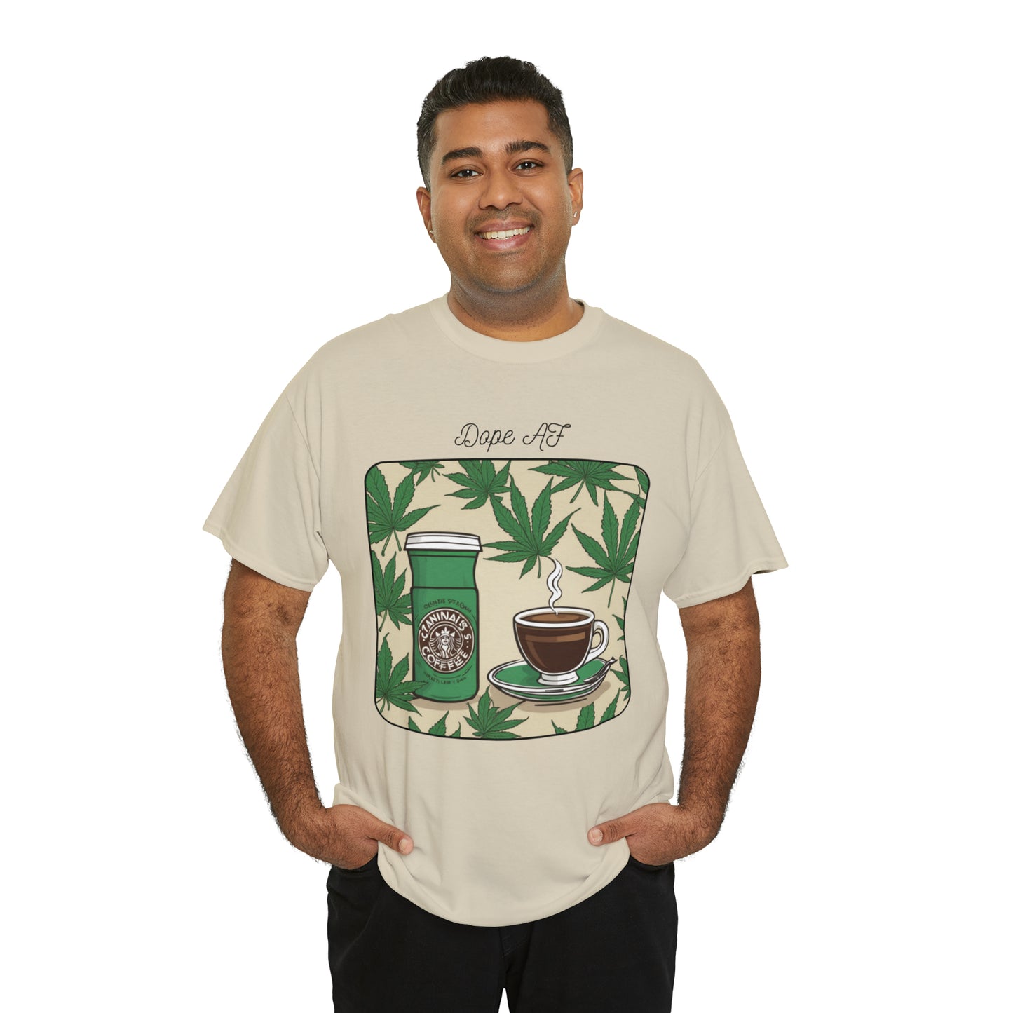Unisex Heavy Cotton Tee Cannabis Enthusiast Series Dope AF