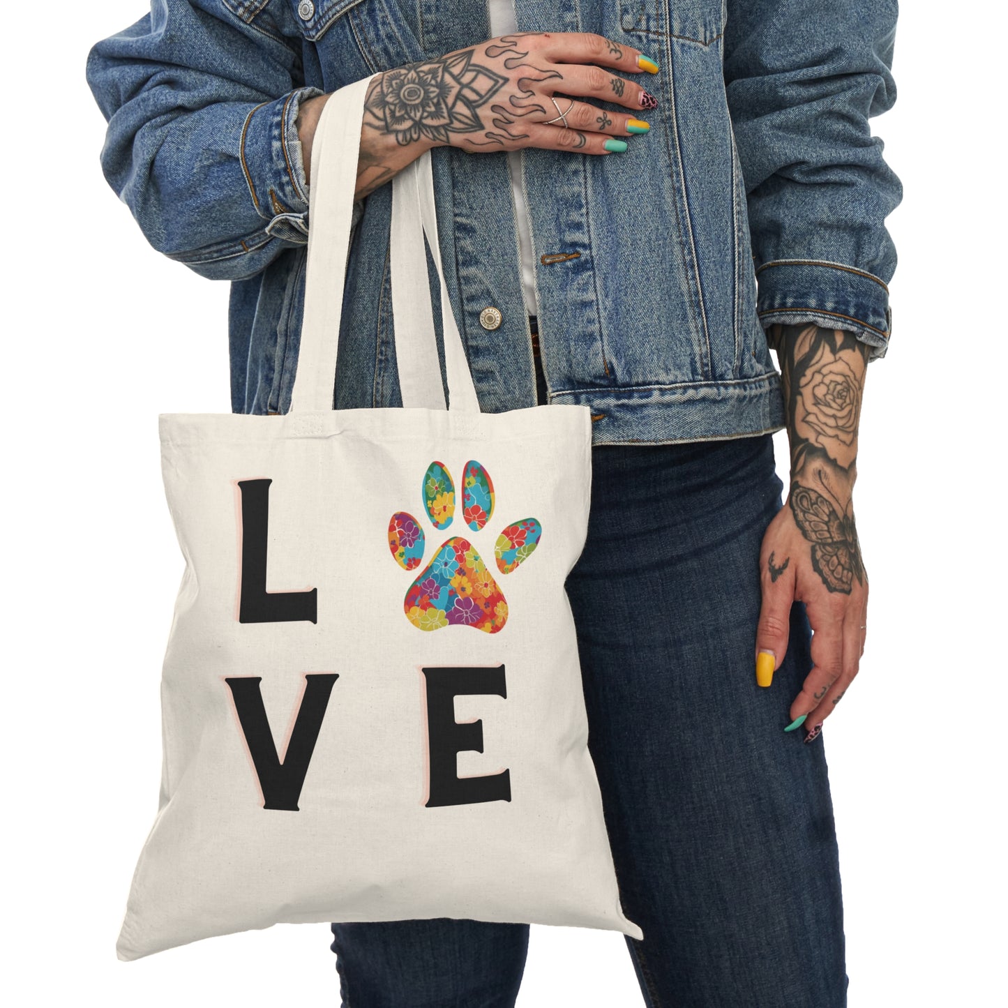 Puppy LOVE Natural Tote Bag