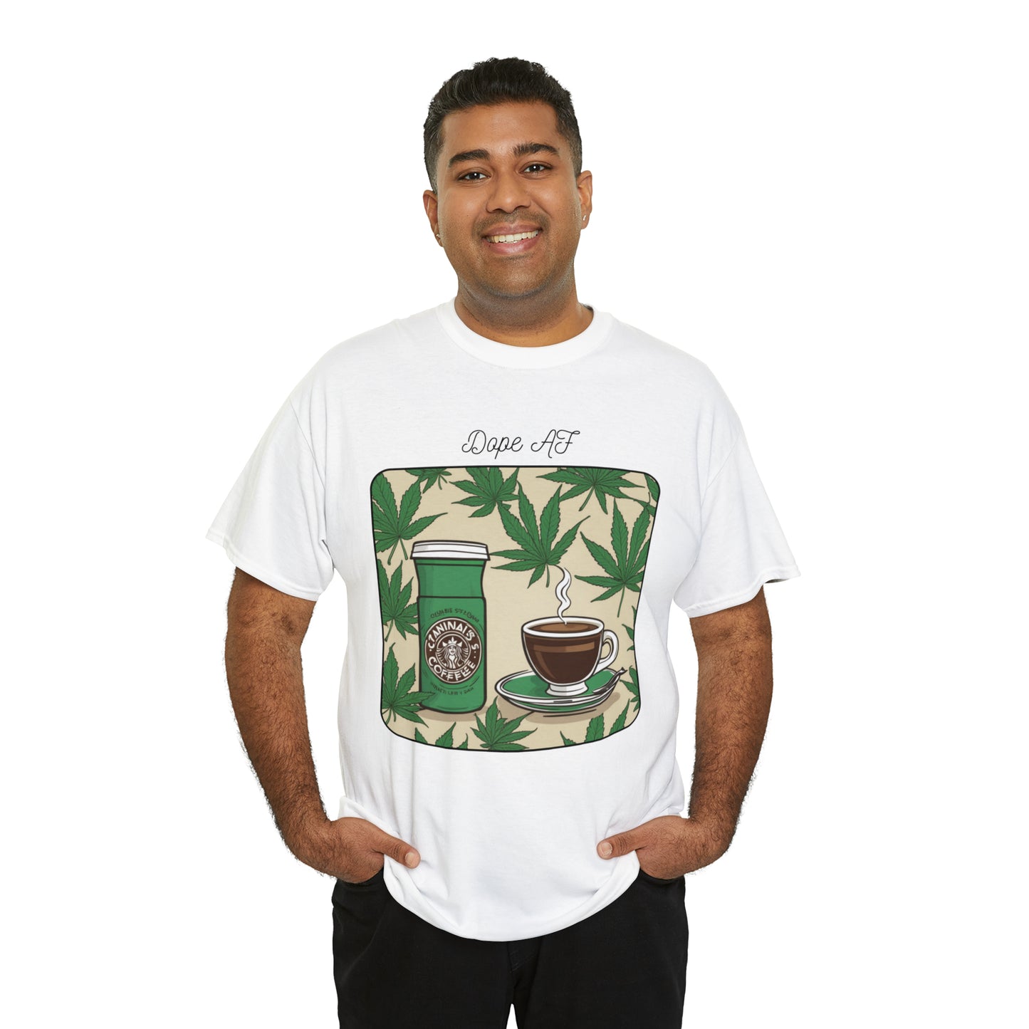 Unisex Heavy Cotton Tee Cannabis Enthusiast Series Dope AF