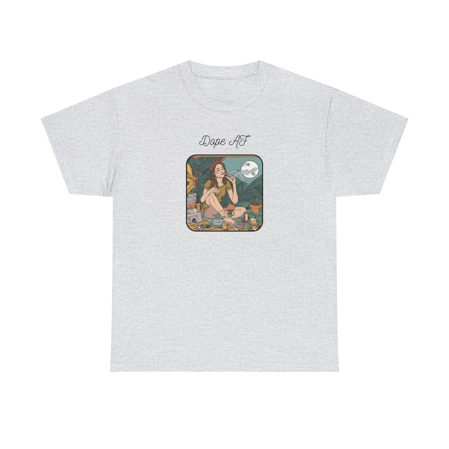 Unisex Heavy Cotton Tee Cannabis Enthusiast Series Dope AF