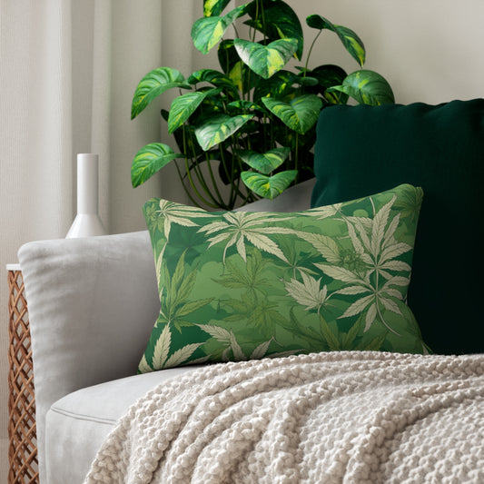 Spun Polyester Lumbar Pillow Cannabis Enthusiast Series