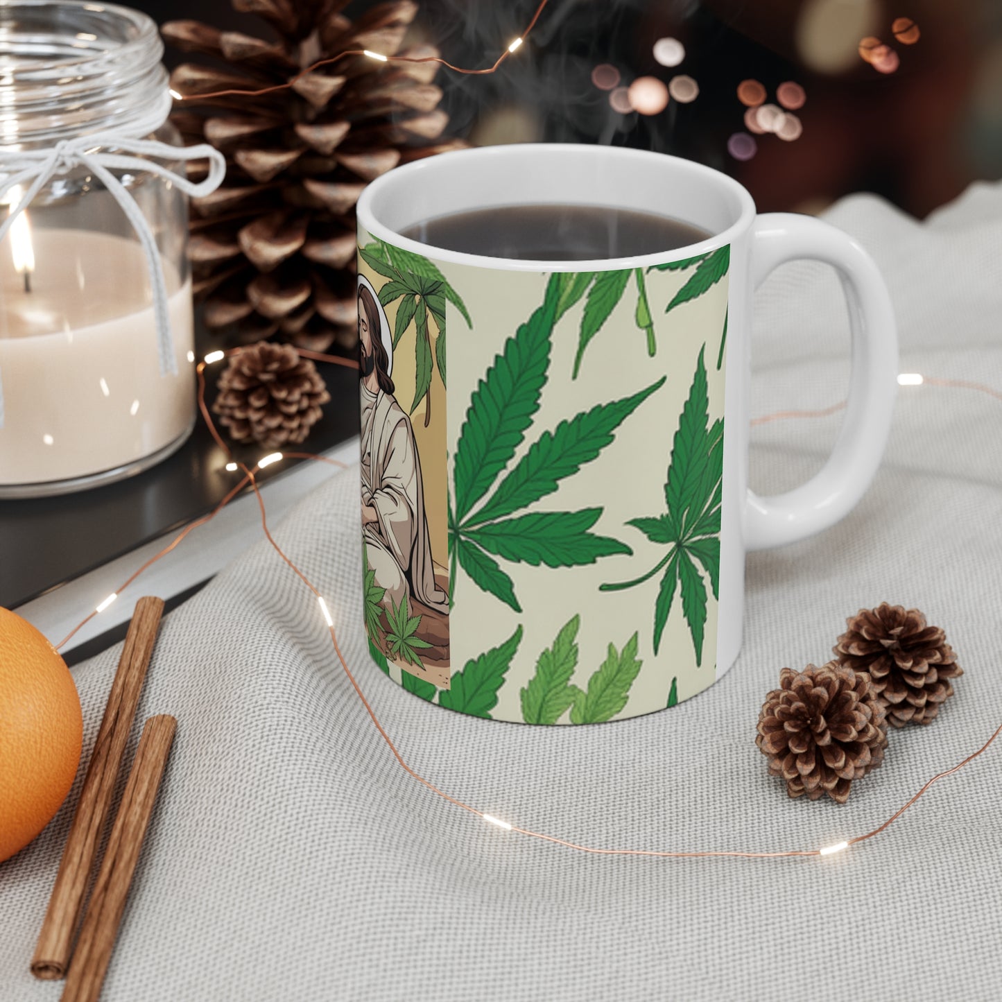 Ceramic Mug 11 Oz. Cannabis Enthusiast Series Jesus
