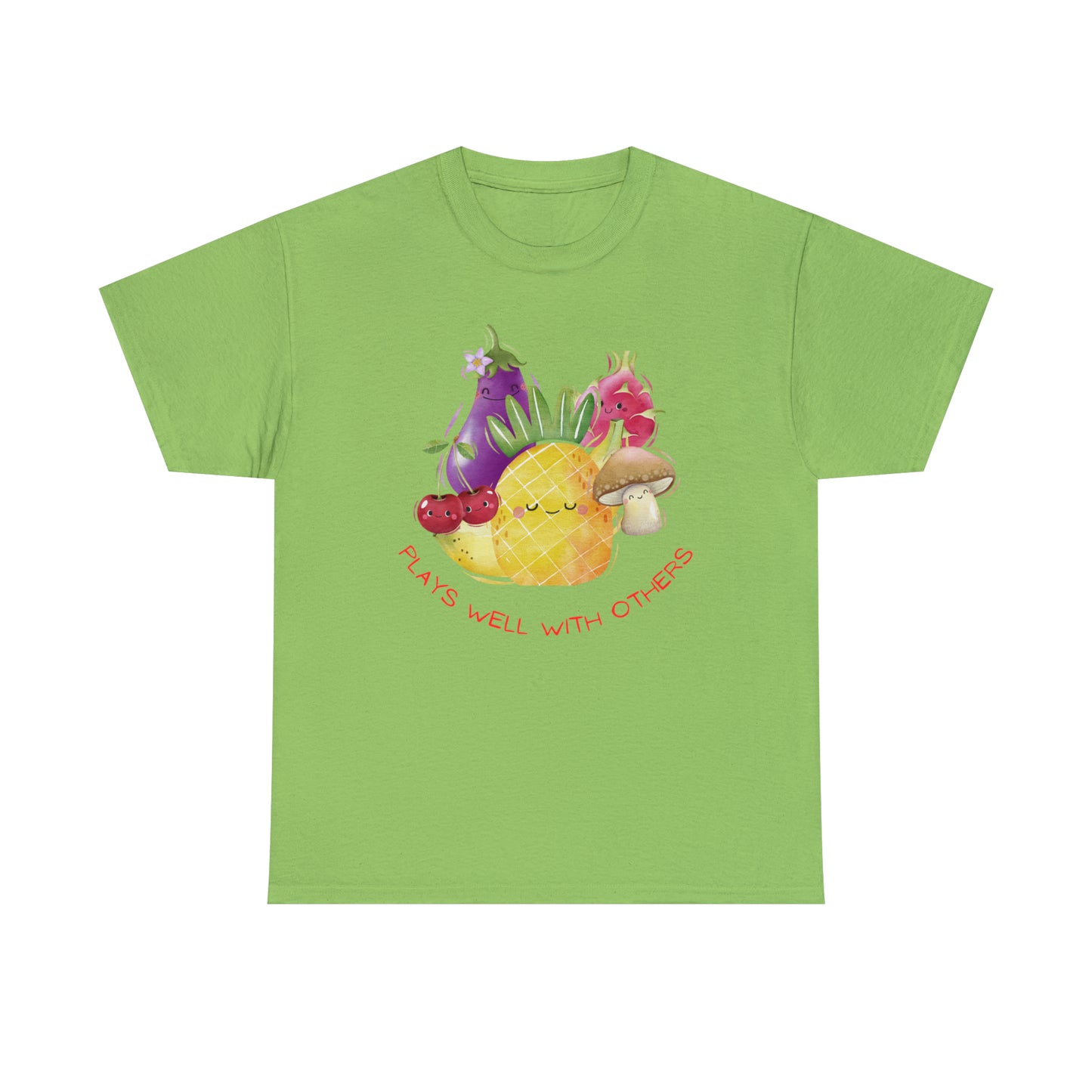 Plays Well With Others Graphic Tshirt Unisex Heavy Cotton Tee