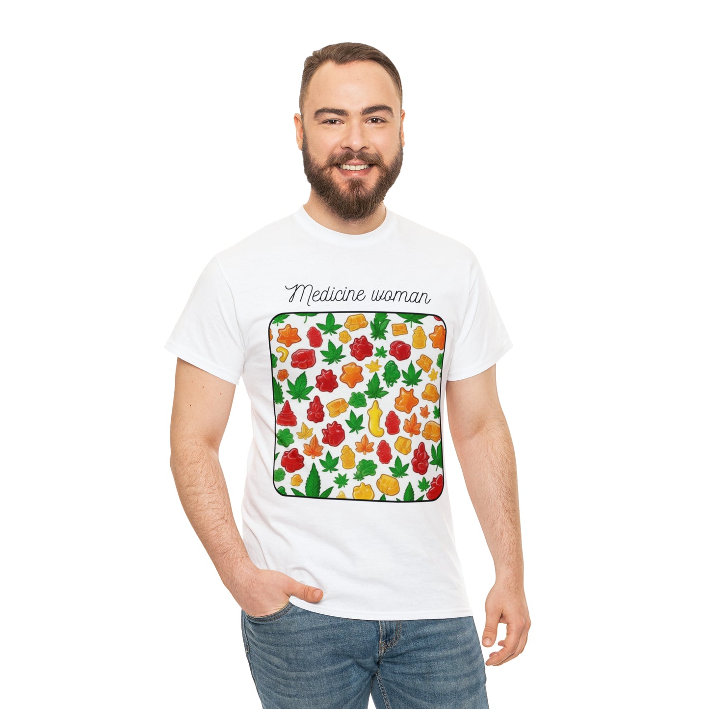 Unisex Heavy Cotton Tee Cannabis Enthusiast Medicine Woman Series No. 8