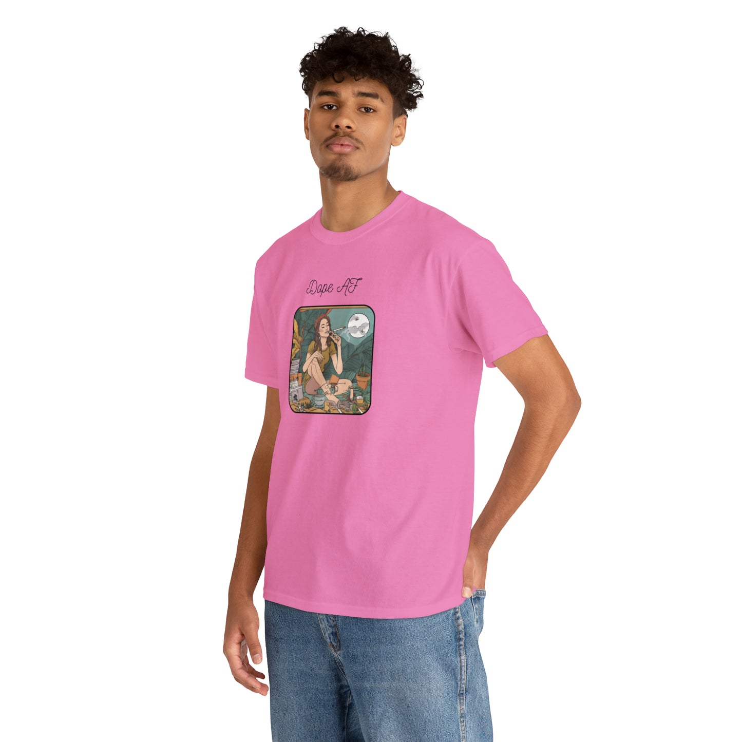 Unisex Heavy Cotton Tee Cannabis Enthusiast Series Dope AF