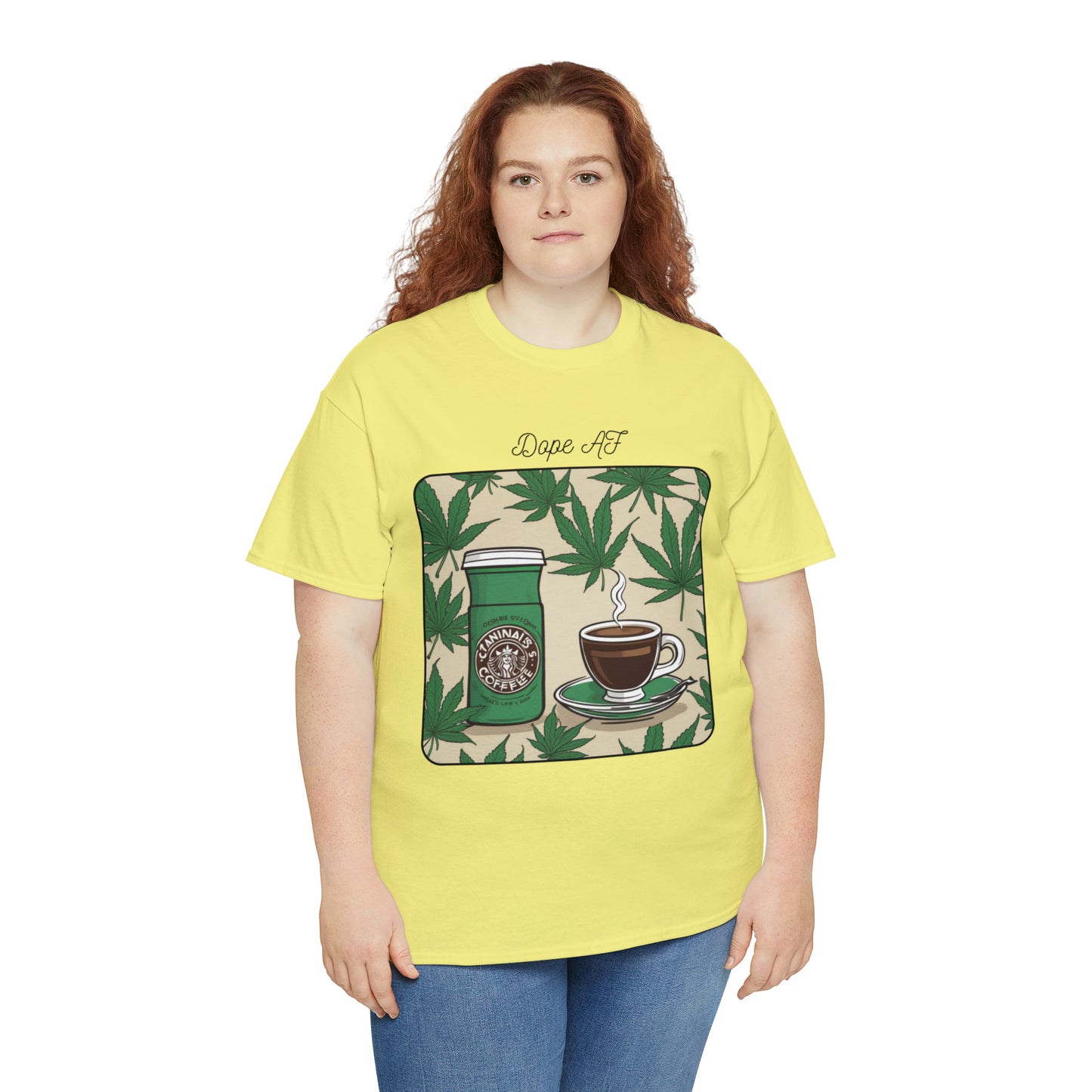Unisex Heavy Cotton Tee Cannabis Enthusiast Series Dope AF