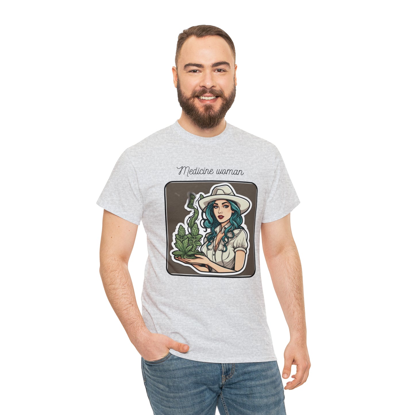 Unisex Heavy Cotton Tee Cannabis Enthusiast Series Dope AF