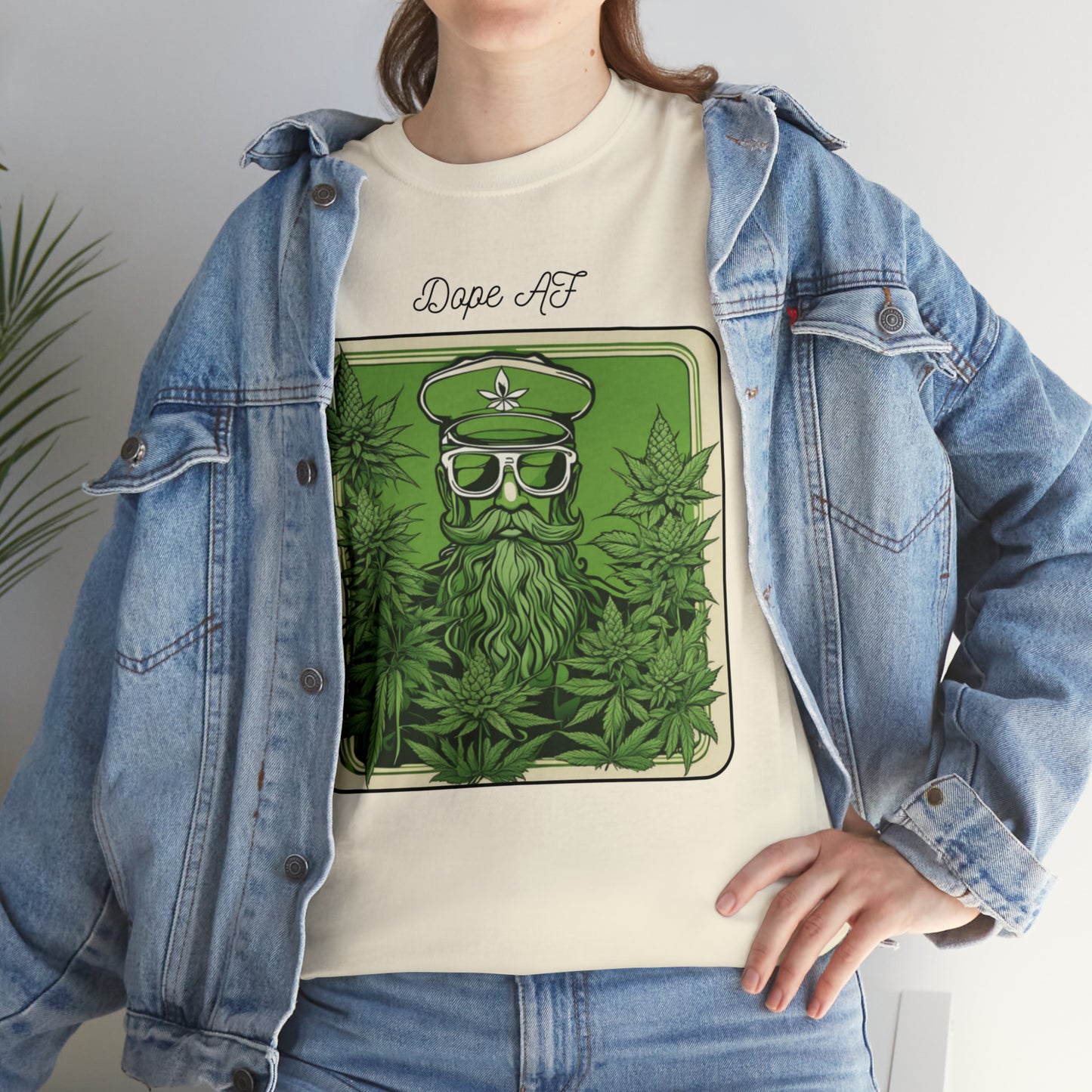 Unisex Heavy Cotton Tee Cannabis Enthusiast Series Dope AF