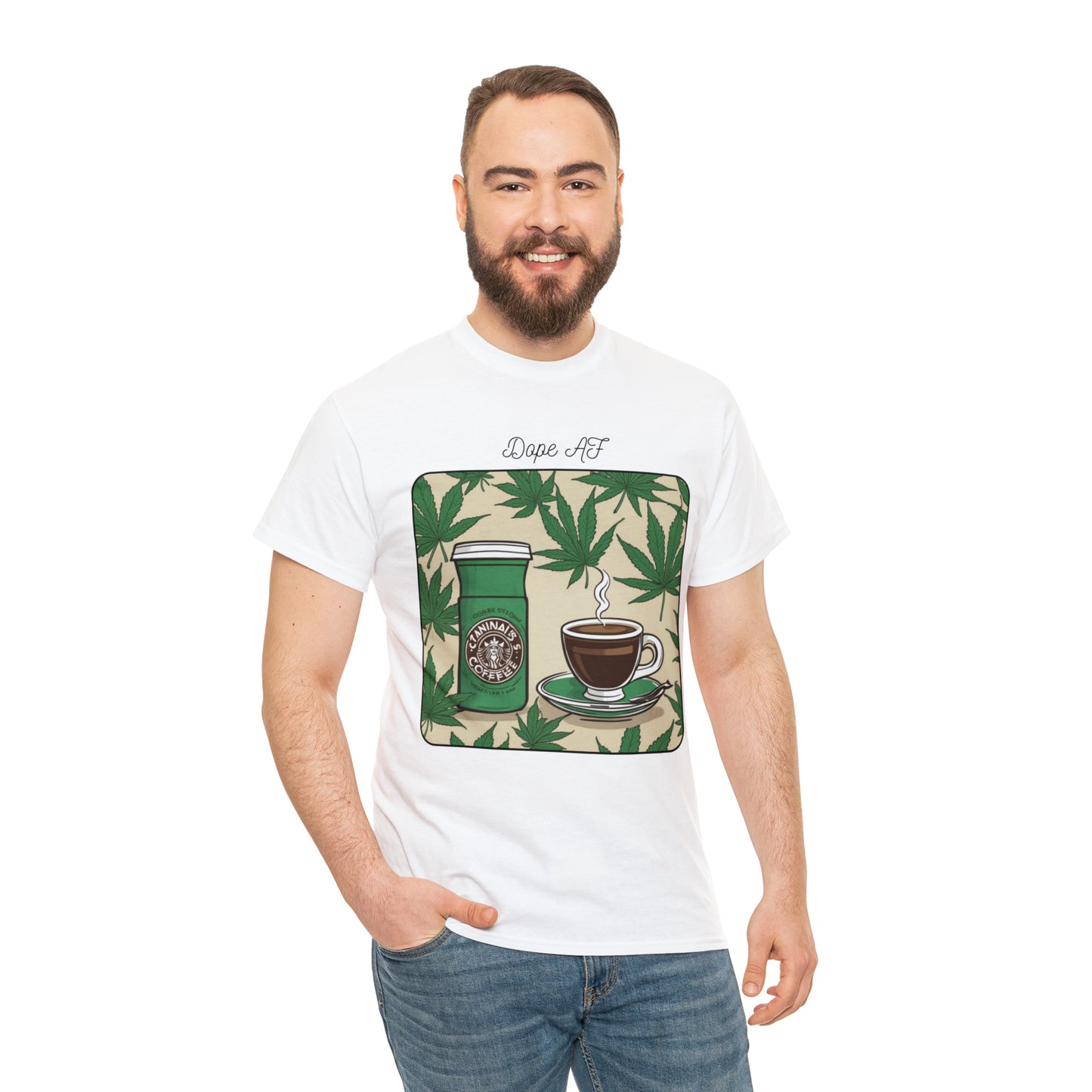 Unisex Heavy Cotton Tee Cannabis Enthusiast Series Dope AF