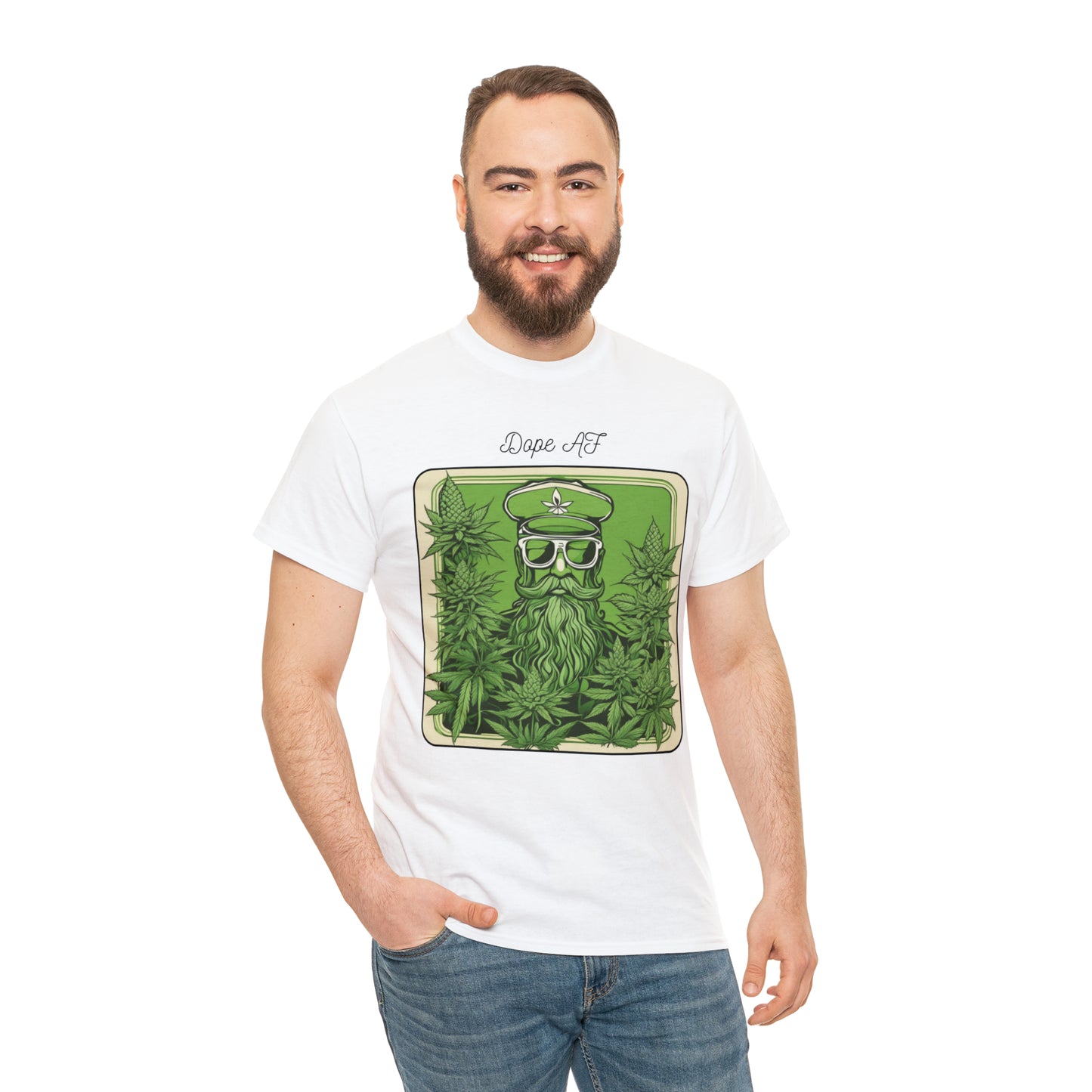 Unisex Heavy Cotton Tee Cannabis Enthusiast Series Dope AF