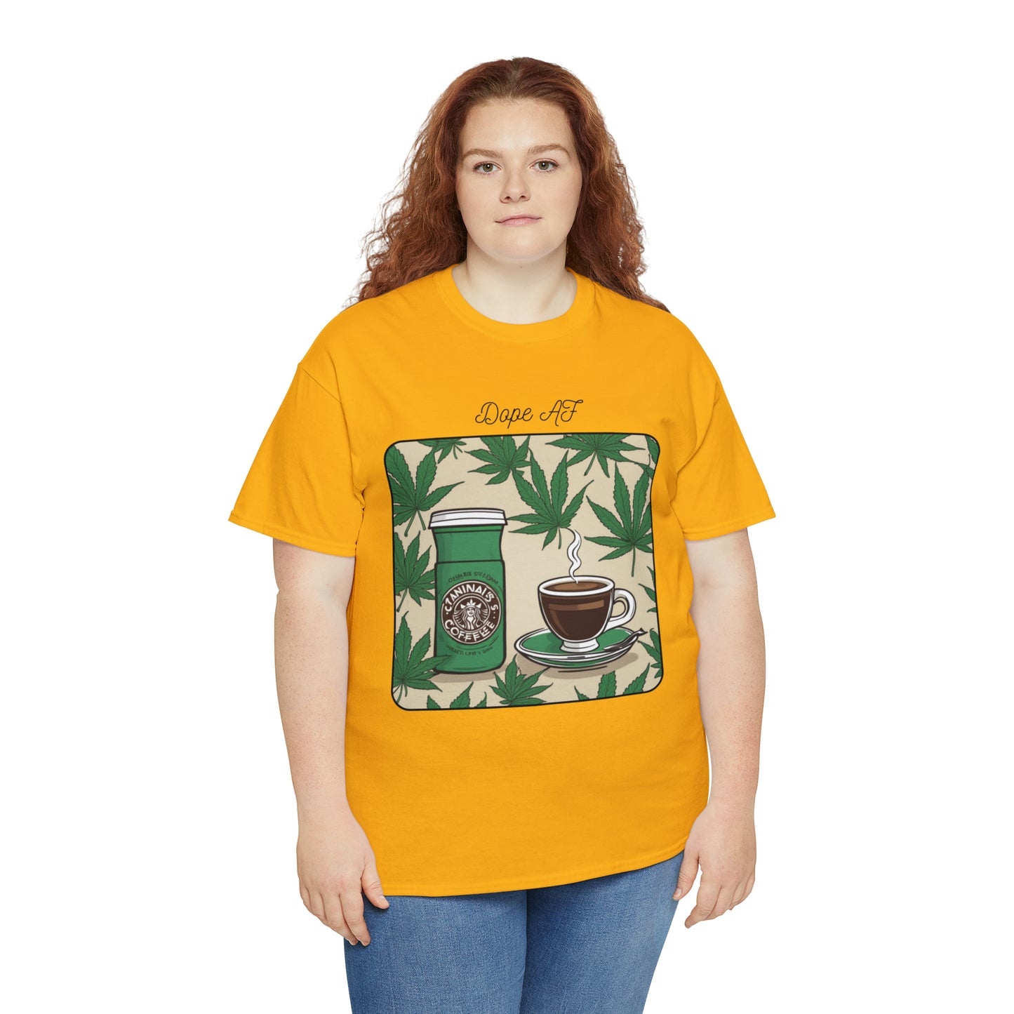 Unisex Heavy Cotton Tee Cannabis Enthusiast Series Dope AF