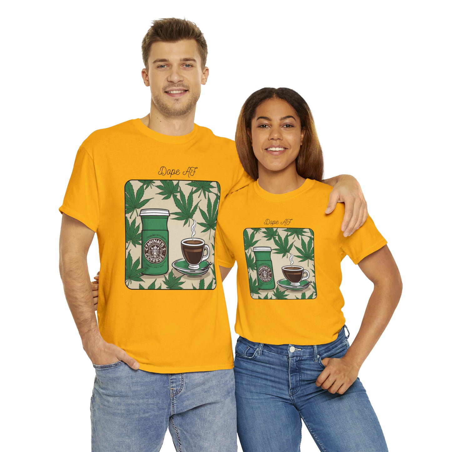 Unisex Heavy Cotton Tee Cannabis Enthusiast Series Dope AF