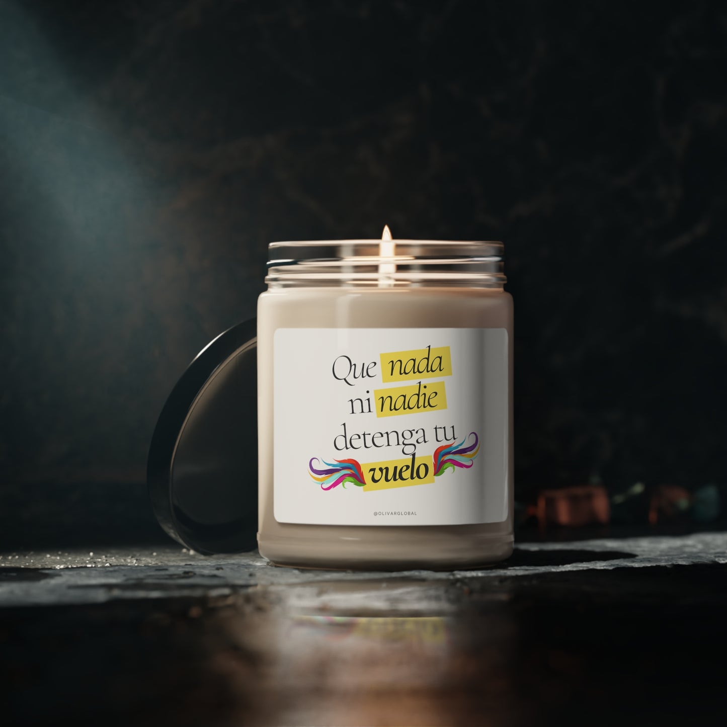 Que nada ni nadie detenga tu vuelo Scented Soy Candle, 9oz