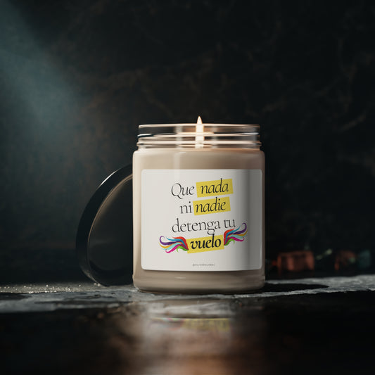 Que nada ni nadie detenga tu vuelo Scented Soy Candle, 9oz