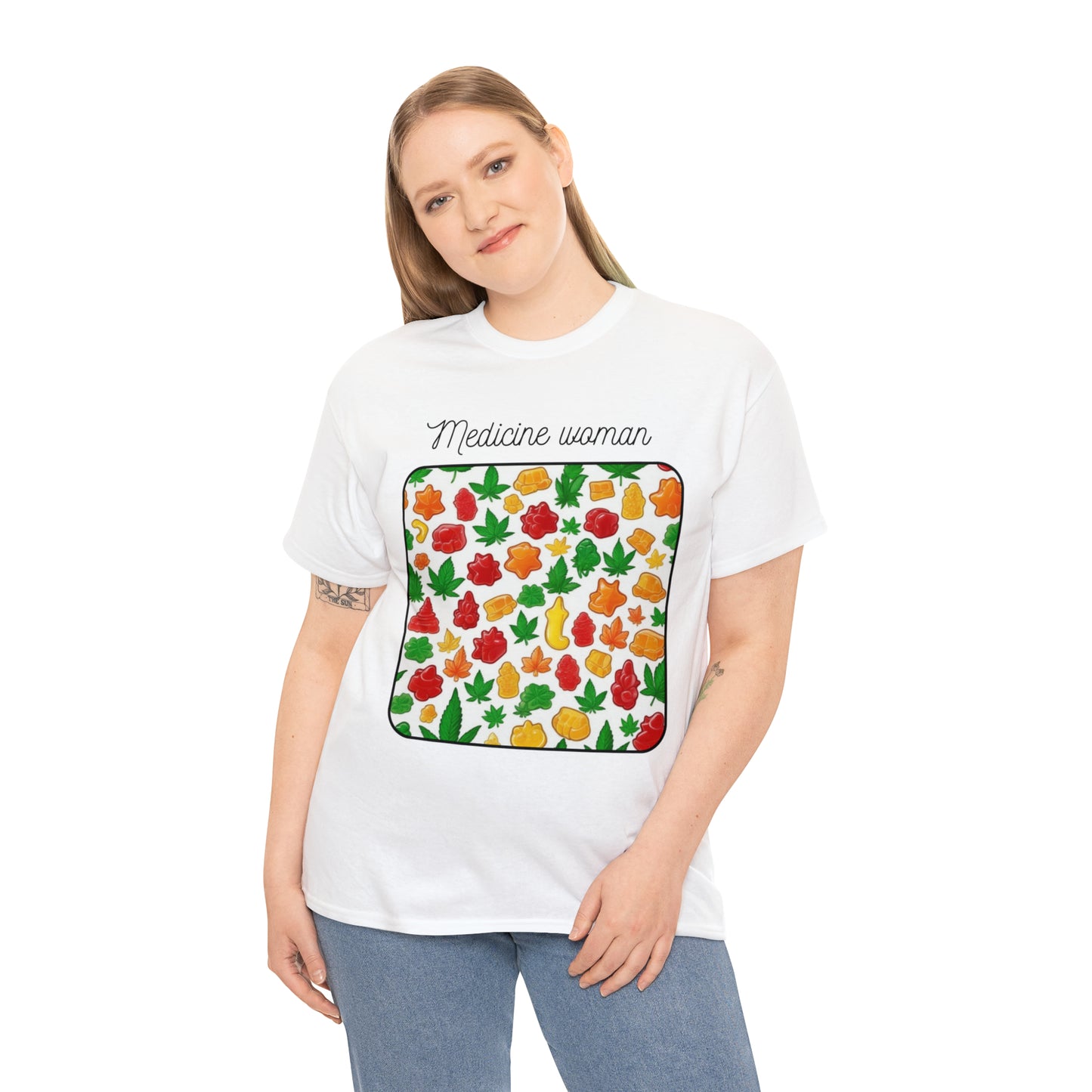 Unisex Heavy Cotton Tee Cannabis Enthusiast Medicine Woman Series No. 8