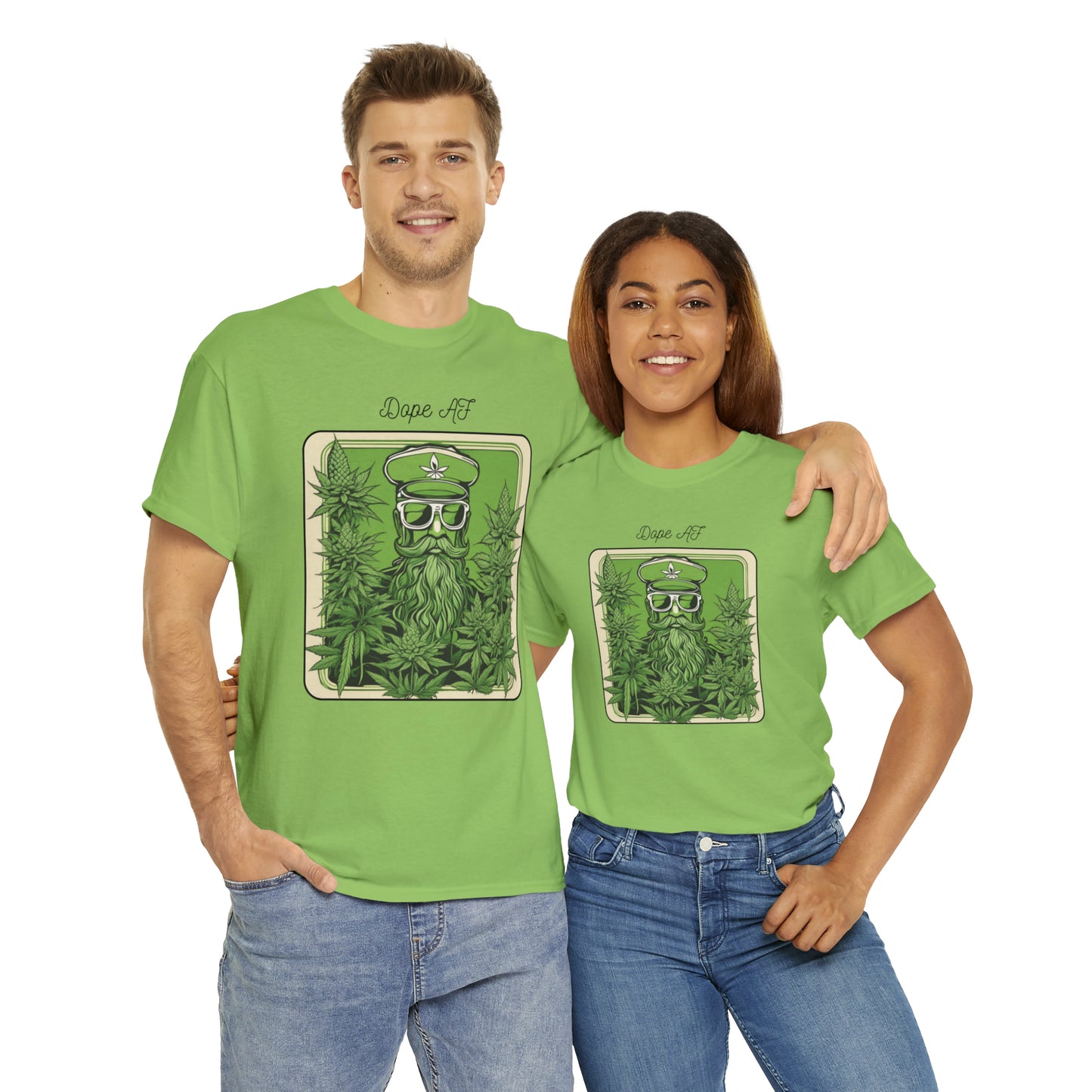 Unisex Heavy Cotton Tee Cannabis Enthusiast Series Dope AF