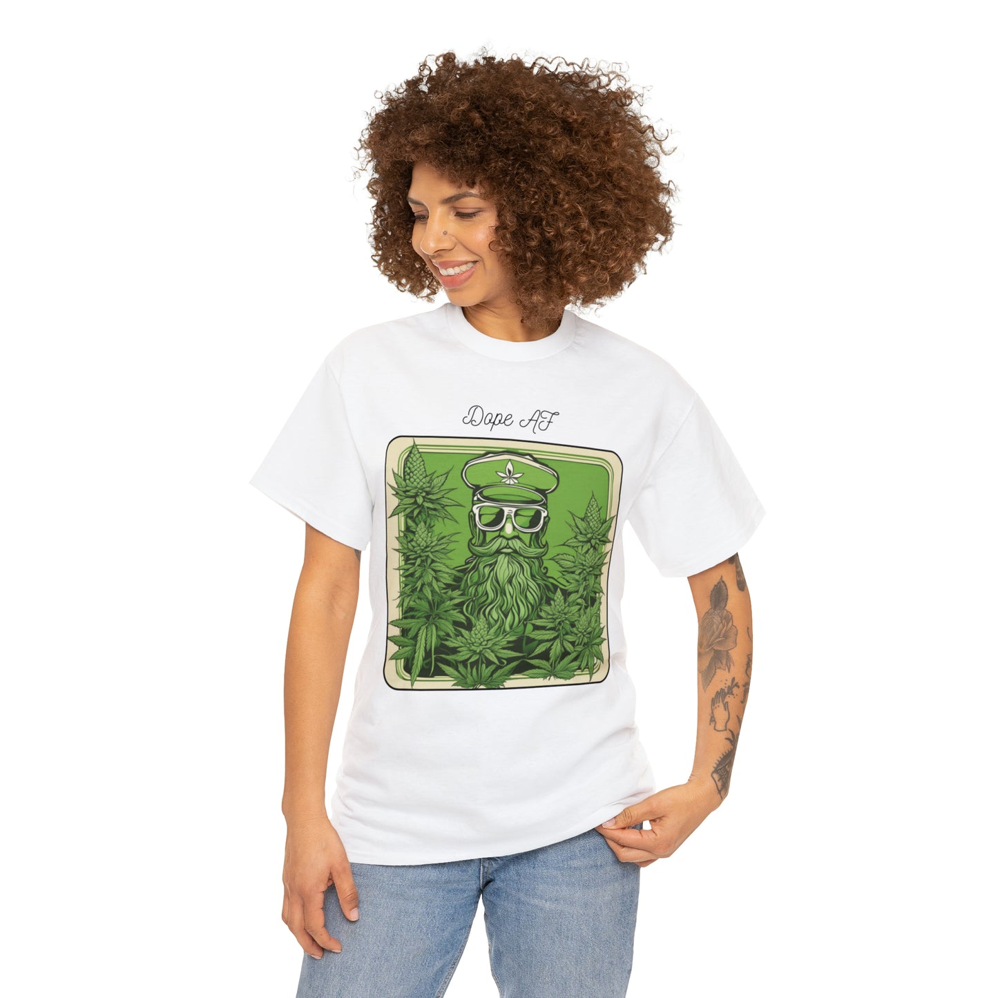 Unisex Heavy Cotton Tee Cannabis Enthusiast Series Dope AF
