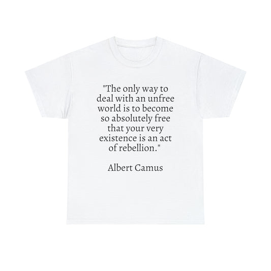 Unisex Heavy Cotton Tee Quotes Albert Camus