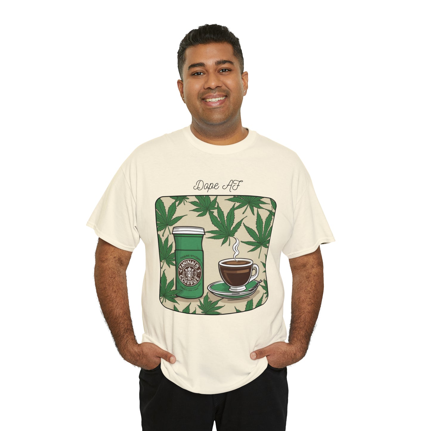 Unisex Heavy Cotton Tee Cannabis Enthusiast Series Dope AF