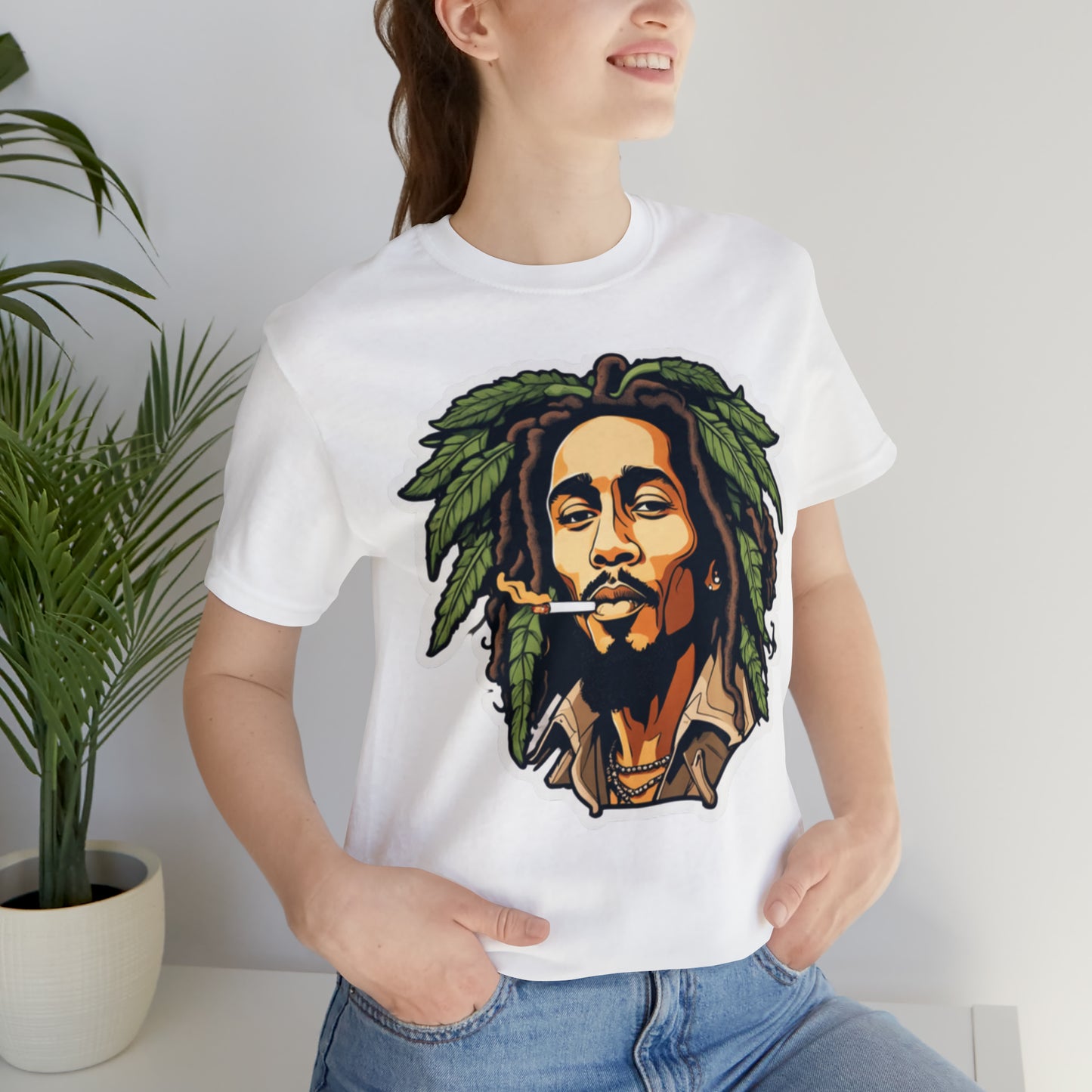 Unisex Jersey Short Sleeve Tee rasta bob cannabis enthusiast