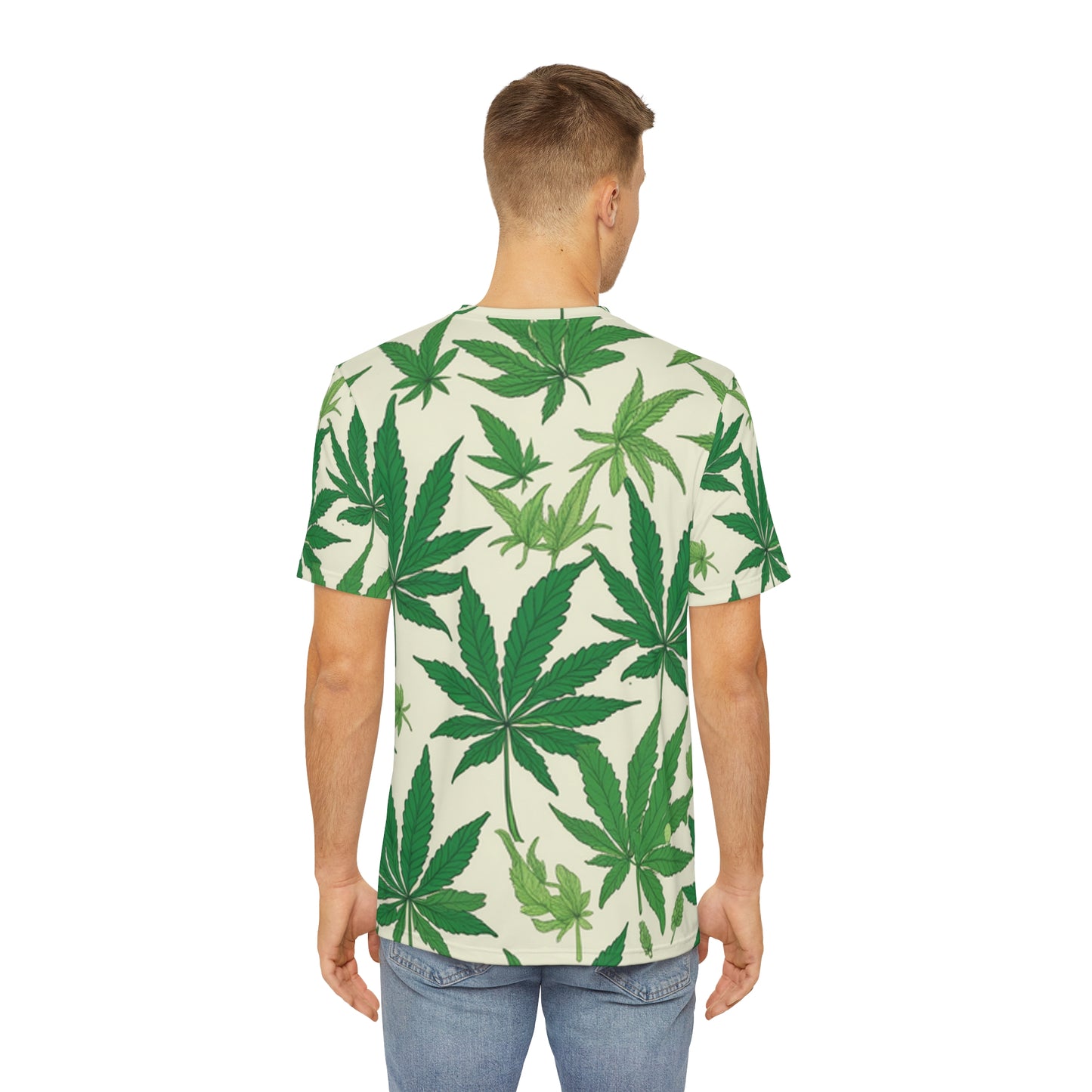Men's Polyester Tee (AOP) rasta bob cannabis enthusiast