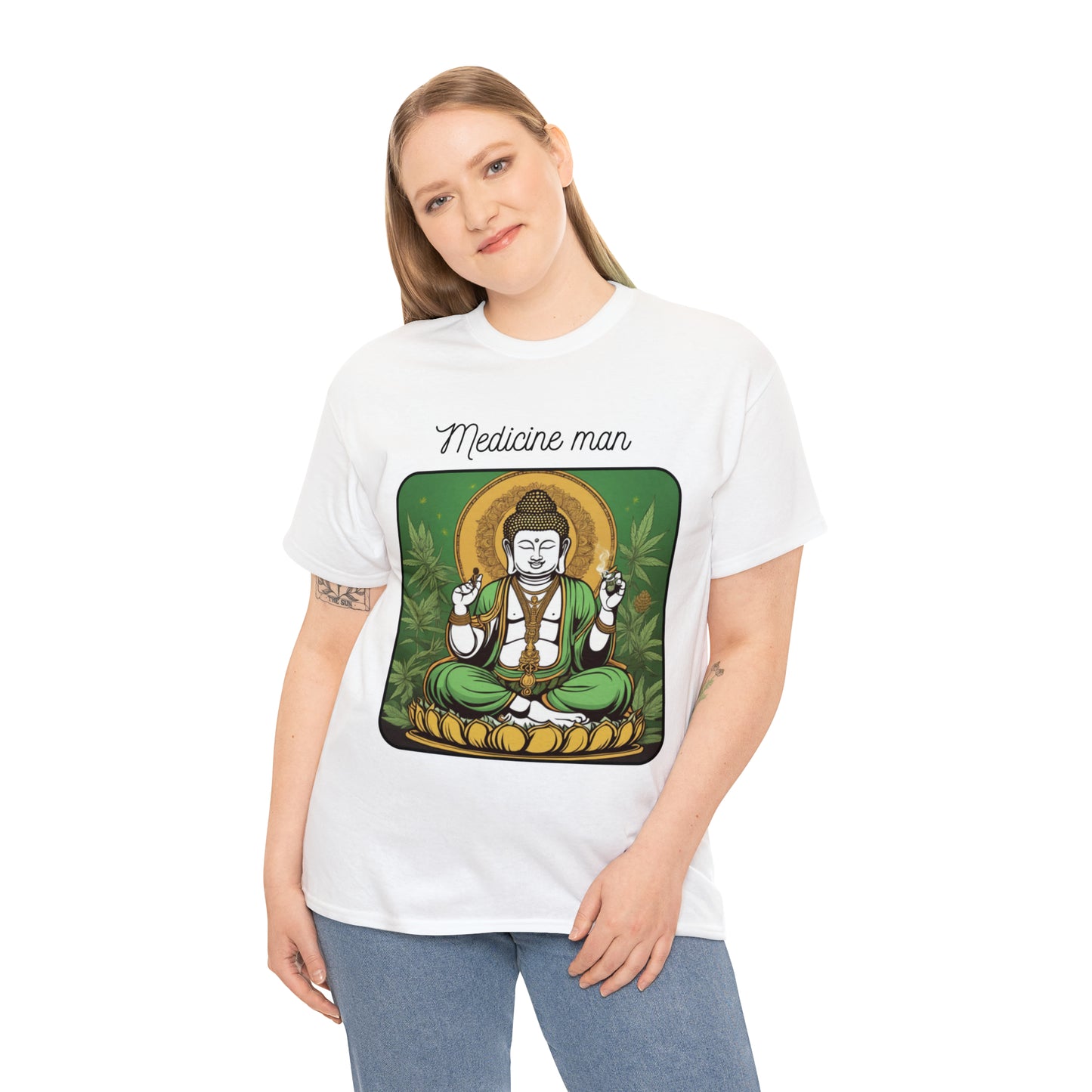 Unisex Heavy Cotton Tee Cannabis Enthusiast Medicine Man Series No. 6