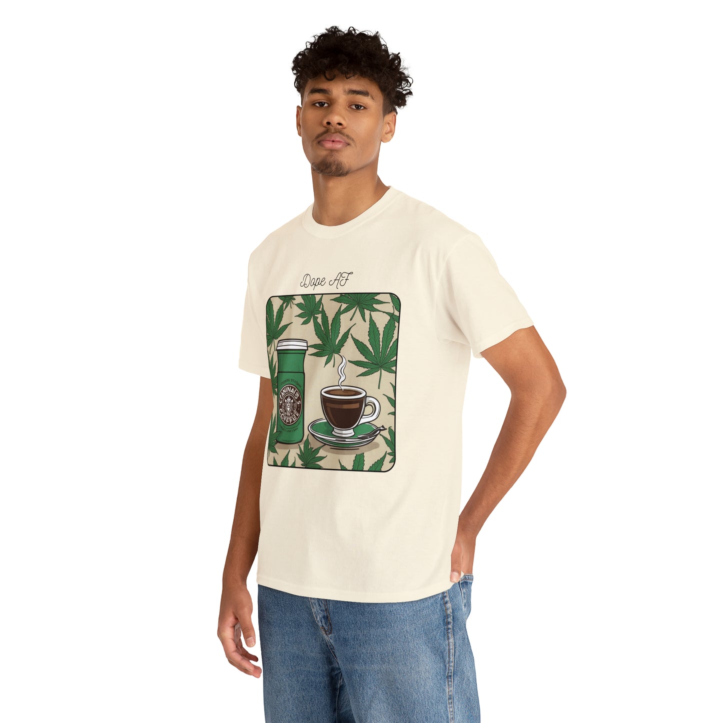 Unisex Heavy Cotton Tee Cannabis Enthusiast Series Dope AF