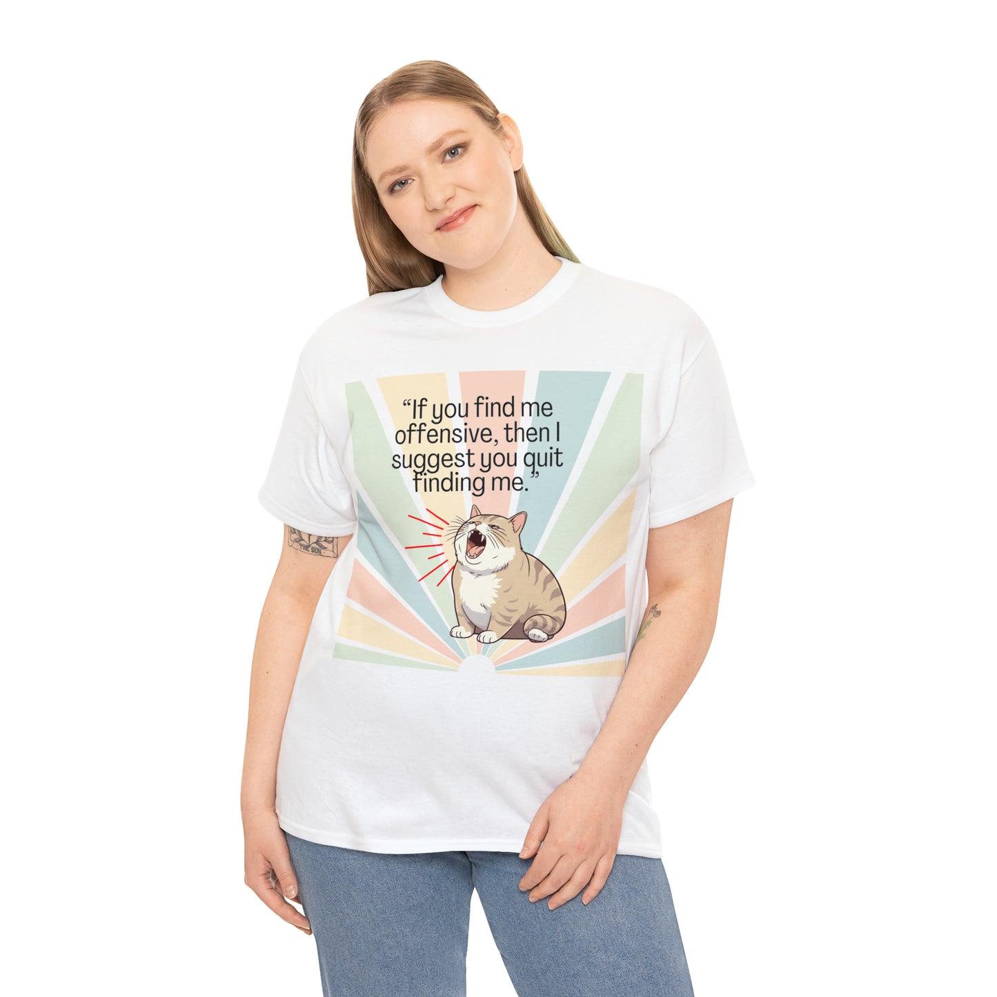 Quit Finding Me Cat Unisex Heavy Cotton Tee