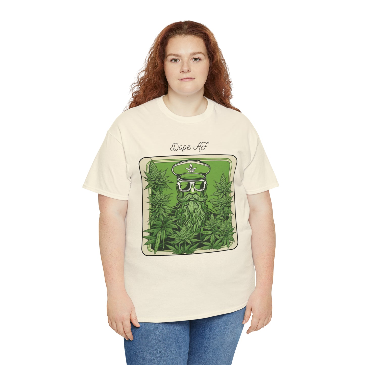 Unisex Heavy Cotton Tee Cannabis Enthusiast Series Dope AF