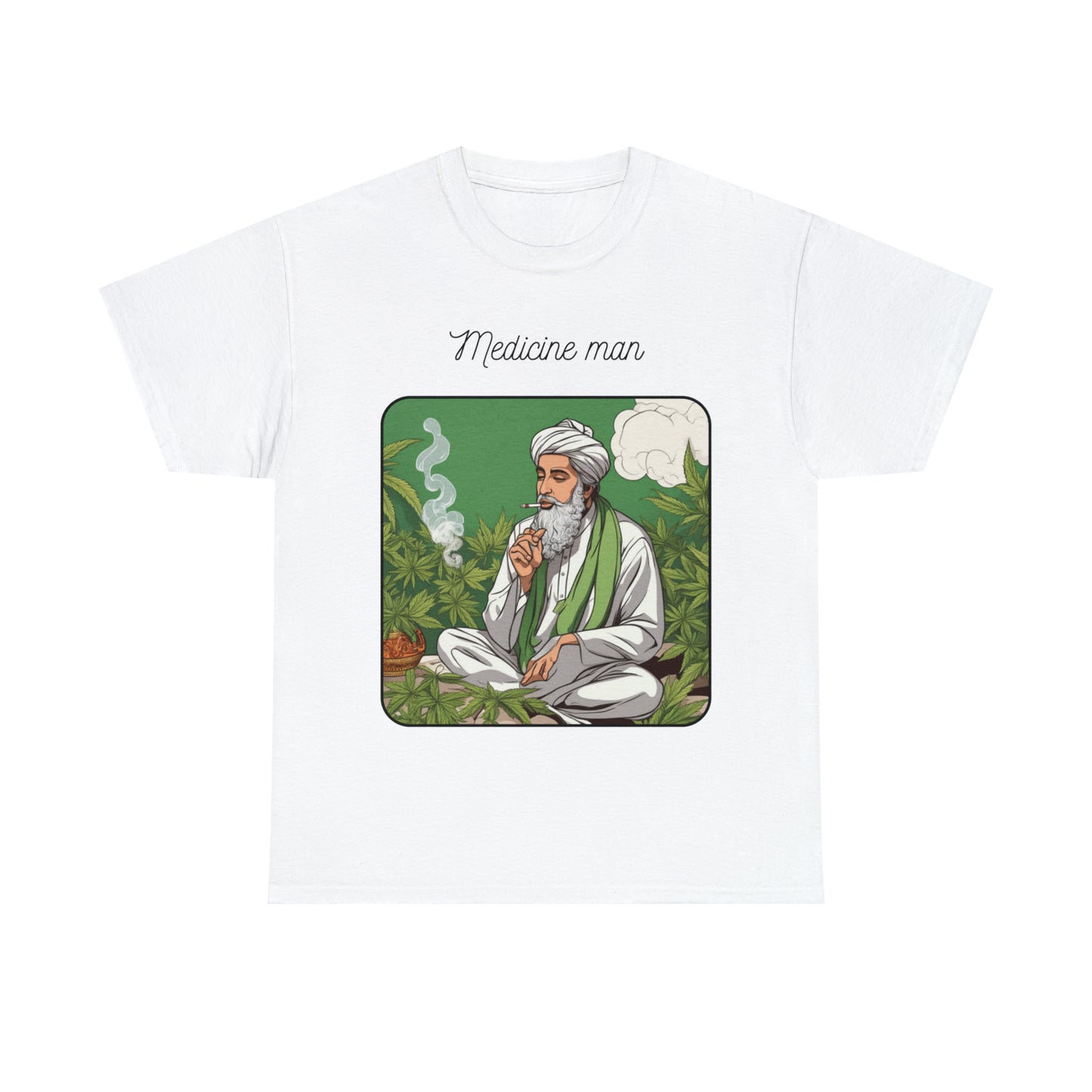 Unisex Heavy Cotton Tee Cannabis Enthusiast Medicine Woman Series No. 5