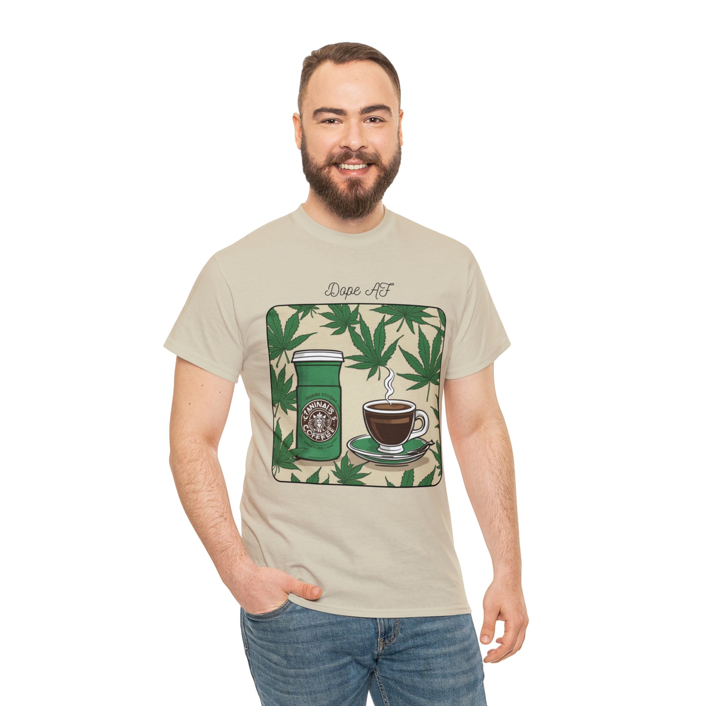 Unisex Heavy Cotton Tee Cannabis Enthusiast Series Dope AF
