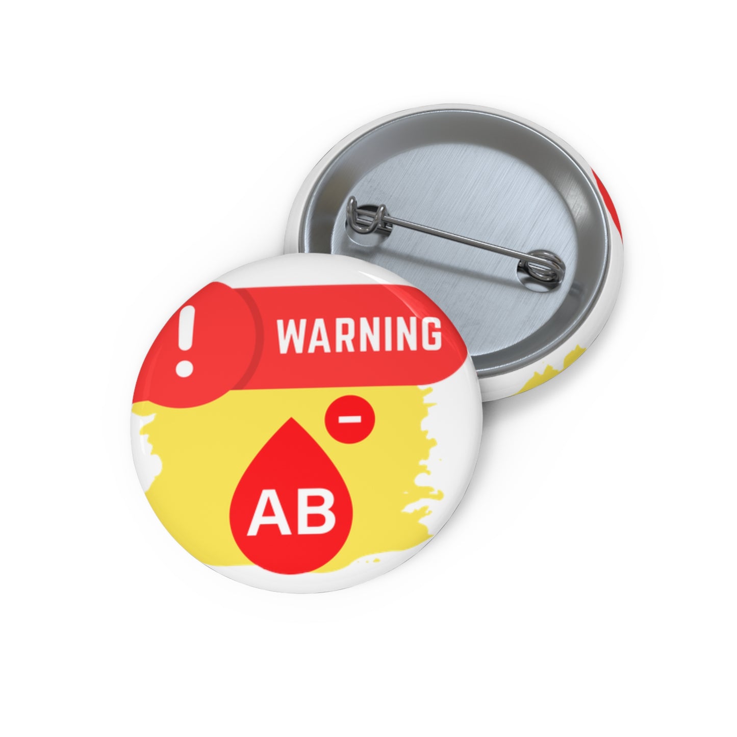 Medical Alert - AB- blood type Custom Pin Buttons
