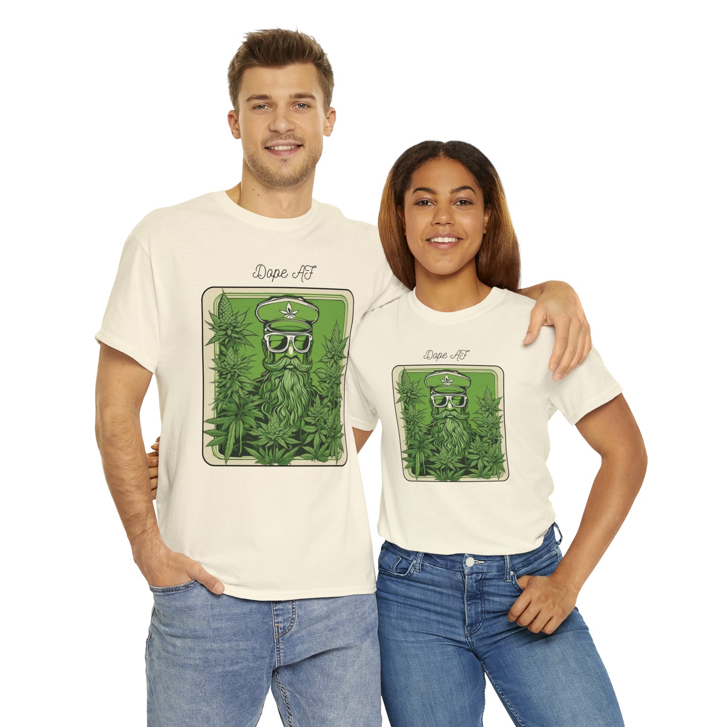 Unisex Heavy Cotton Tee Cannabis Enthusiast Series Dope AF