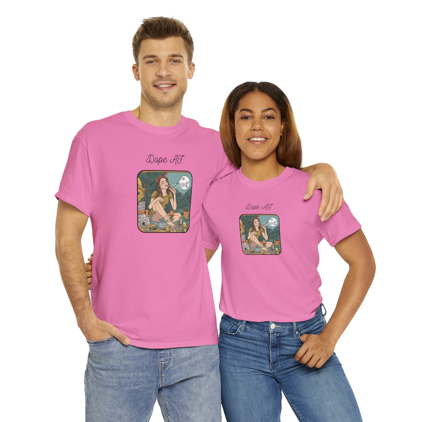 Unisex Heavy Cotton Tee Cannabis Enthusiast Series Dope AF