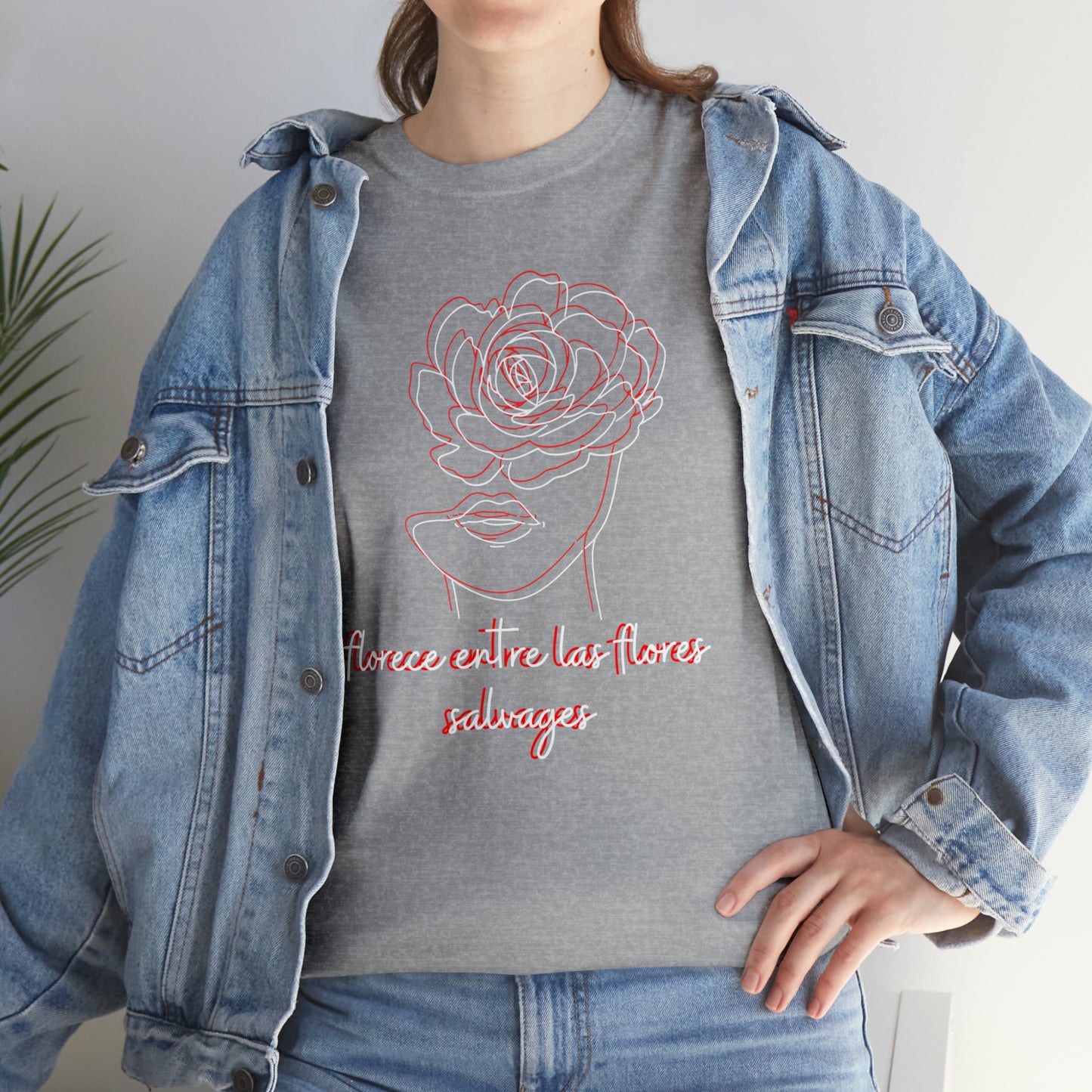 Florece Entre Flores Salvages Graphic Tshirt Unisex Heavy Cotton Tee