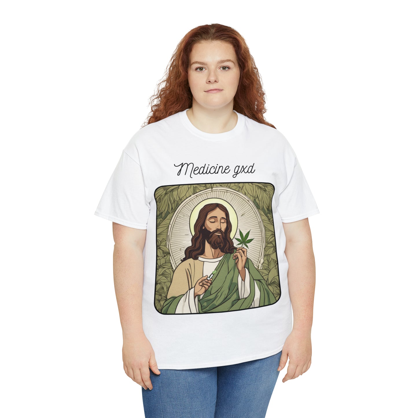 Unisex Heavy Cotton Tee Cannabis Enthusiast Medicine Woman Series No. 4