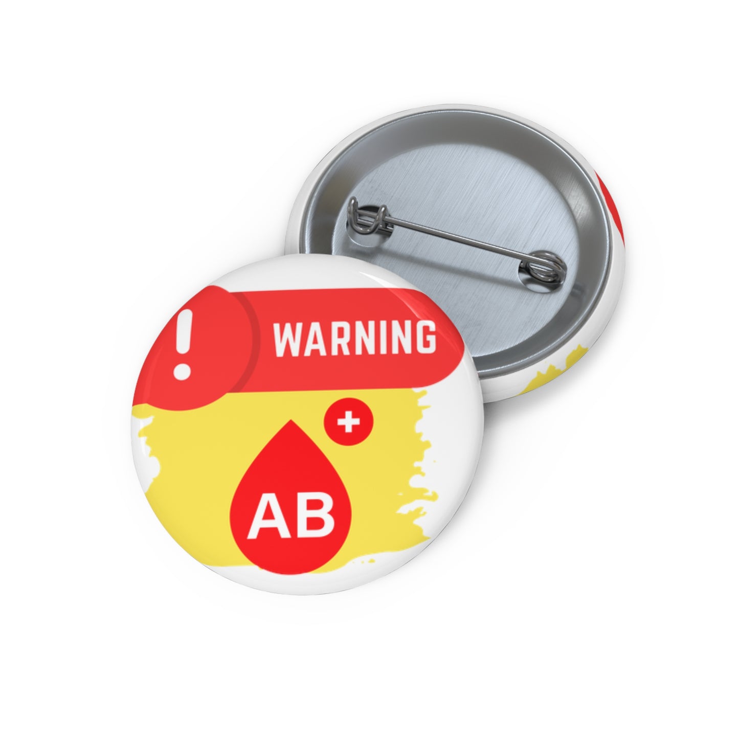 Medical Alert - AB+ blood type Custom Pin Buttons