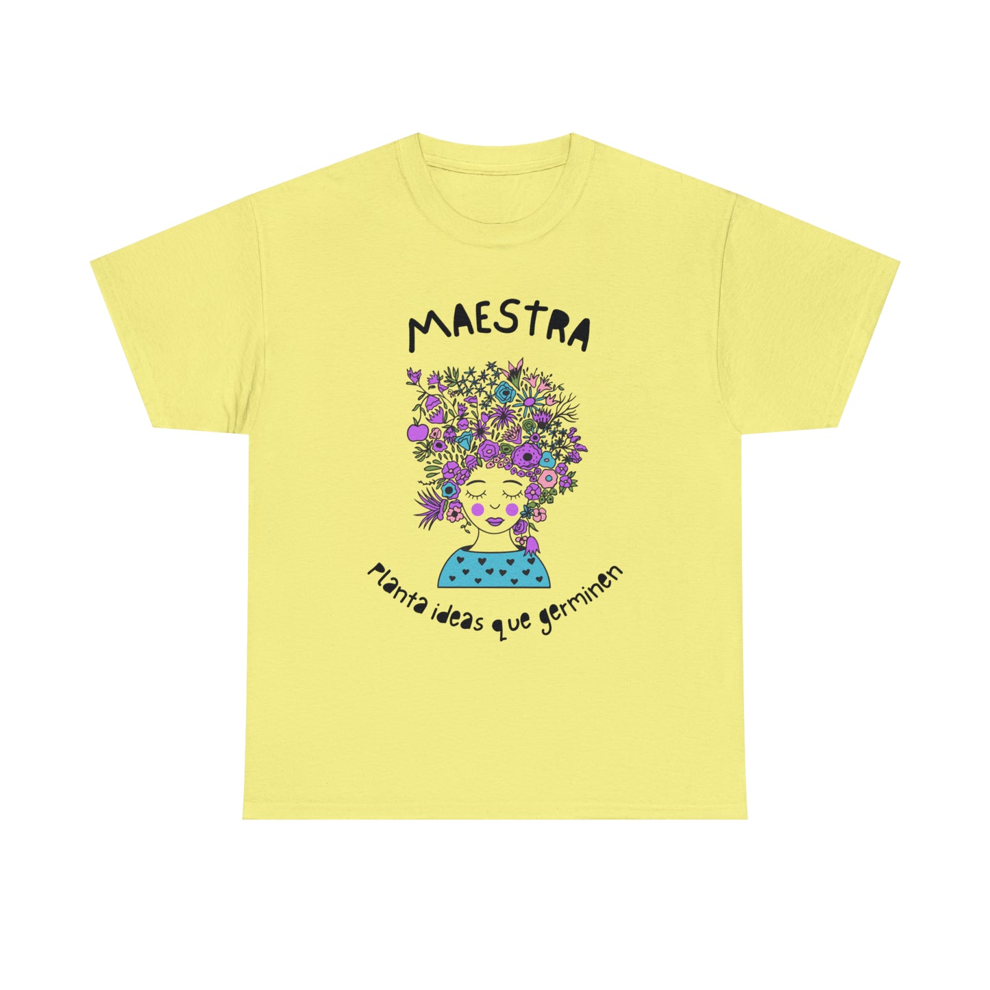 Maestra Planta Ideas Que Germinen Graphic Tshirt Unisex Heavy Cotton Tee