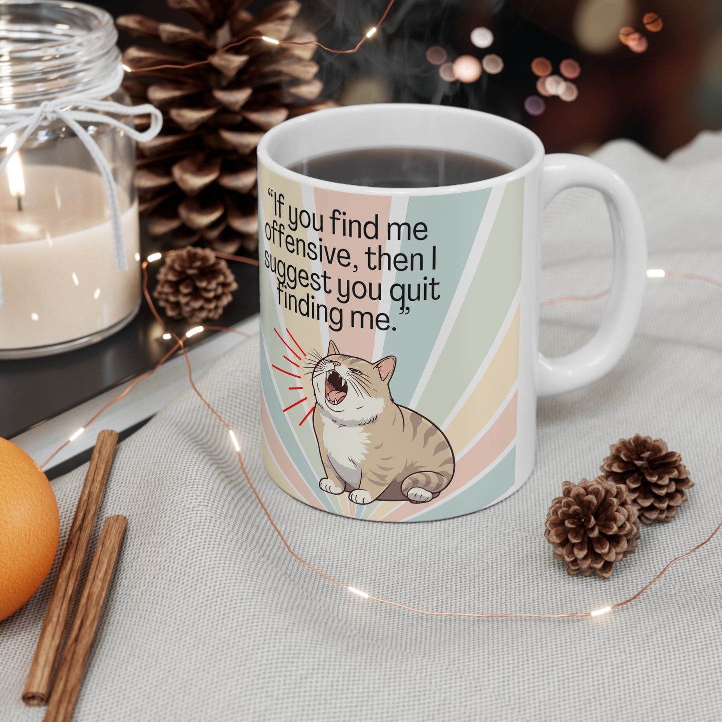 Sarcastic Cat Ceramic Mug 11oz