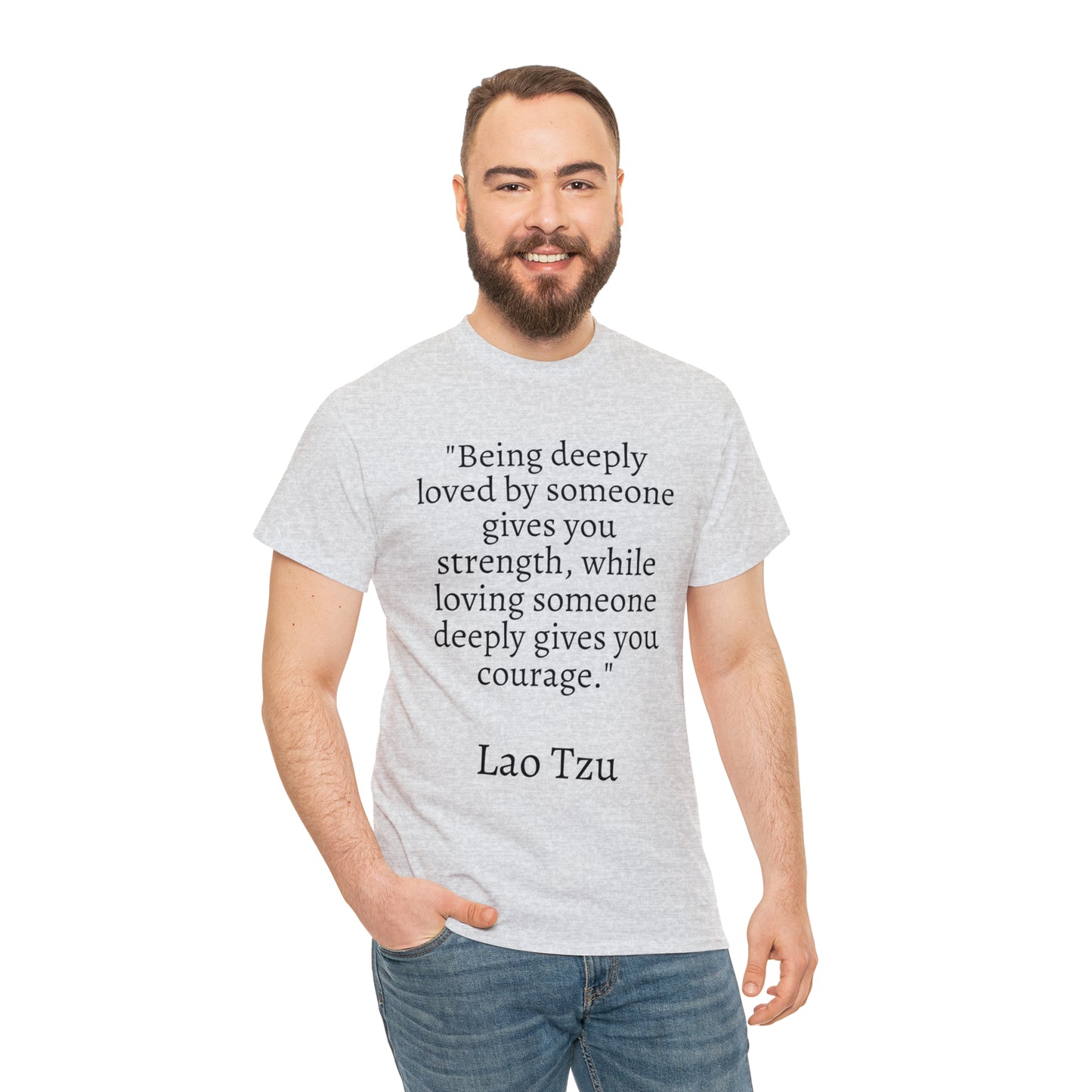 Unisex Heavy Cotton Tee Quotes Lao Tzu