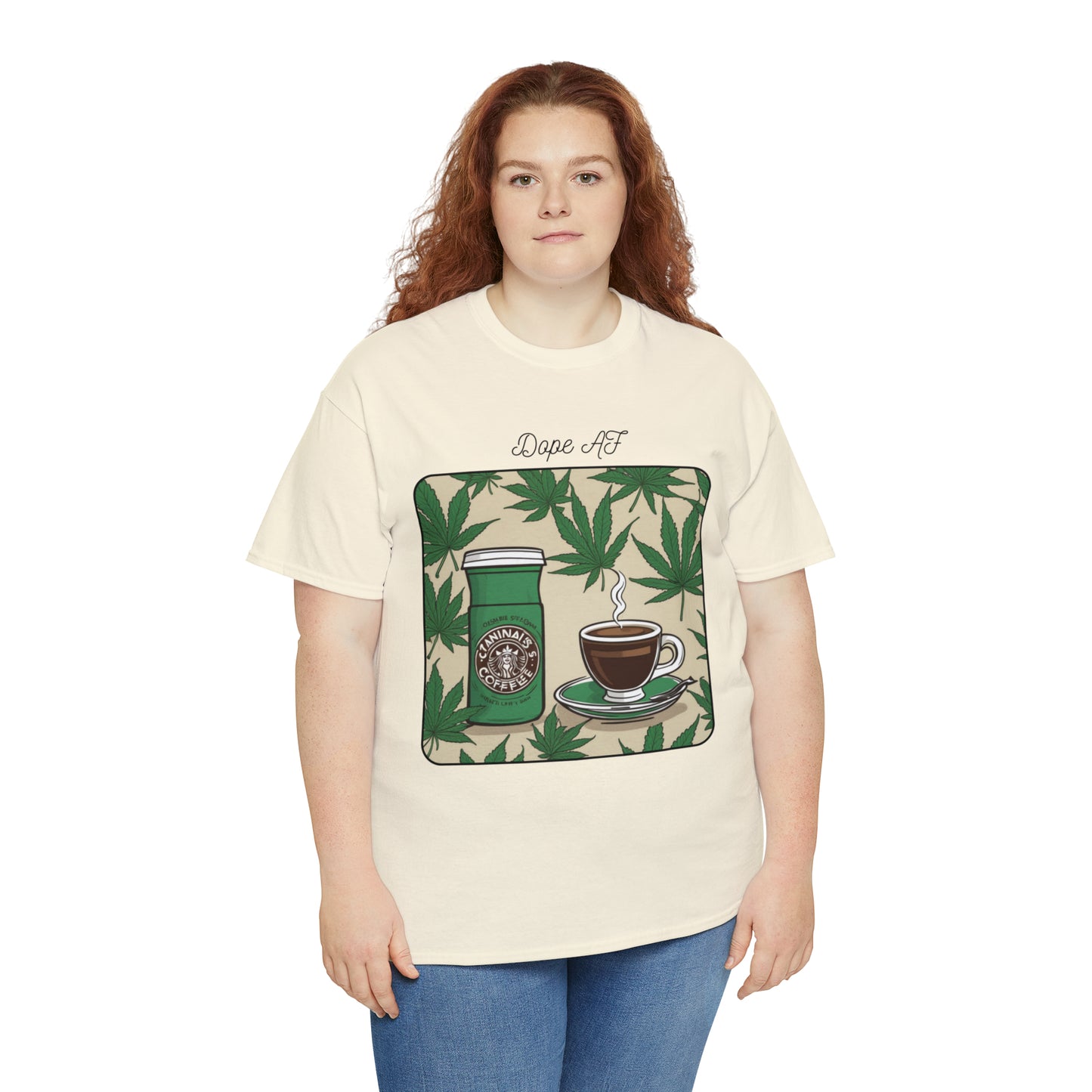 Unisex Heavy Cotton Tee Cannabis Enthusiast Series Dope AF