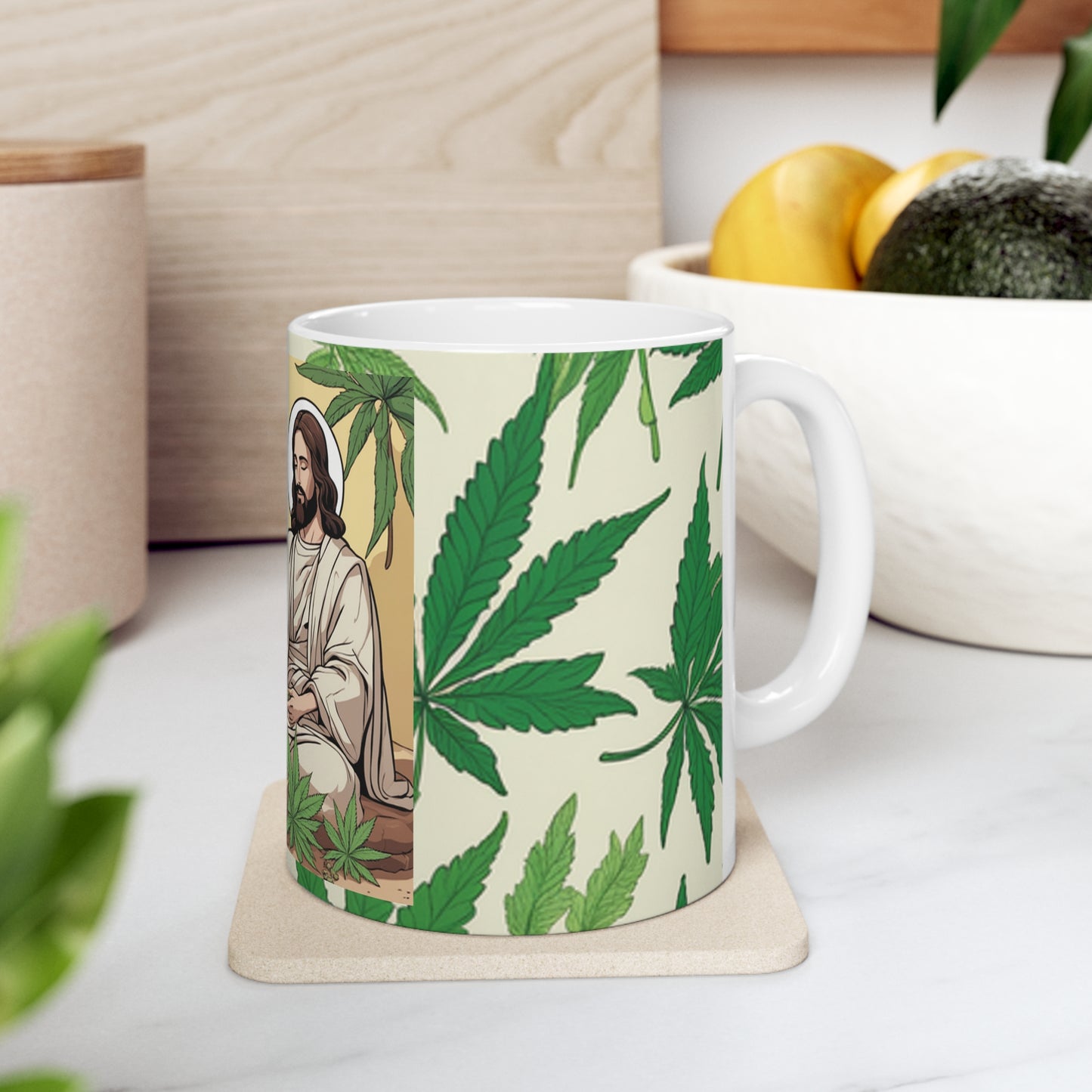 Ceramic Mug 11 Oz. Cannabis Enthusiast Series Jesus