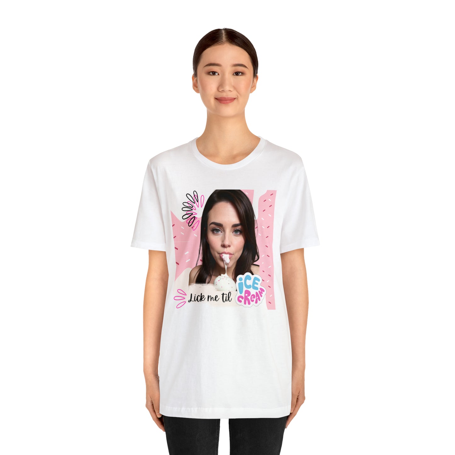 NSFW Lick me til Ice Scream Unisex Jersey Short Sleeve Tee