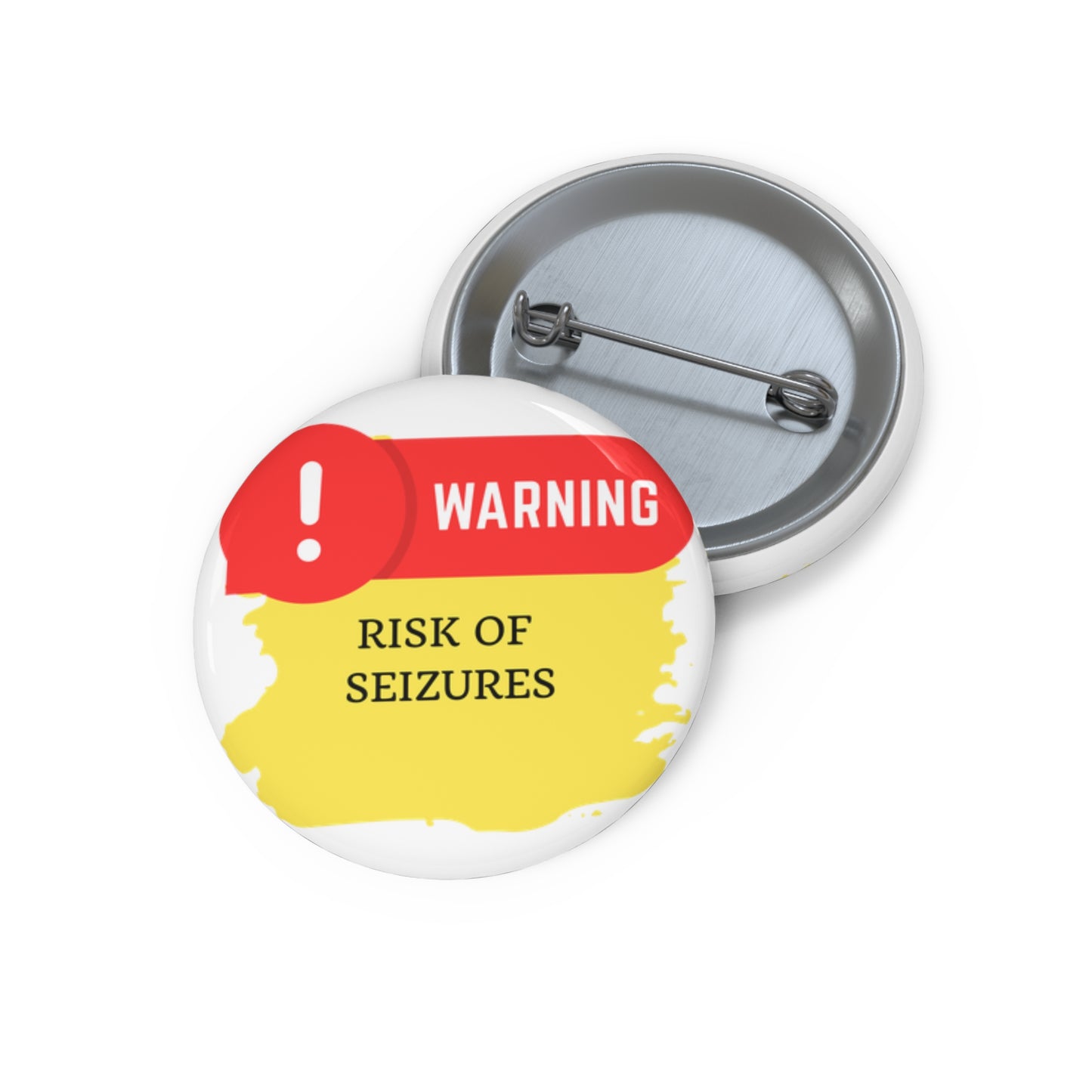 Medical alert pin - risk of seizures Custom Pin Buttons