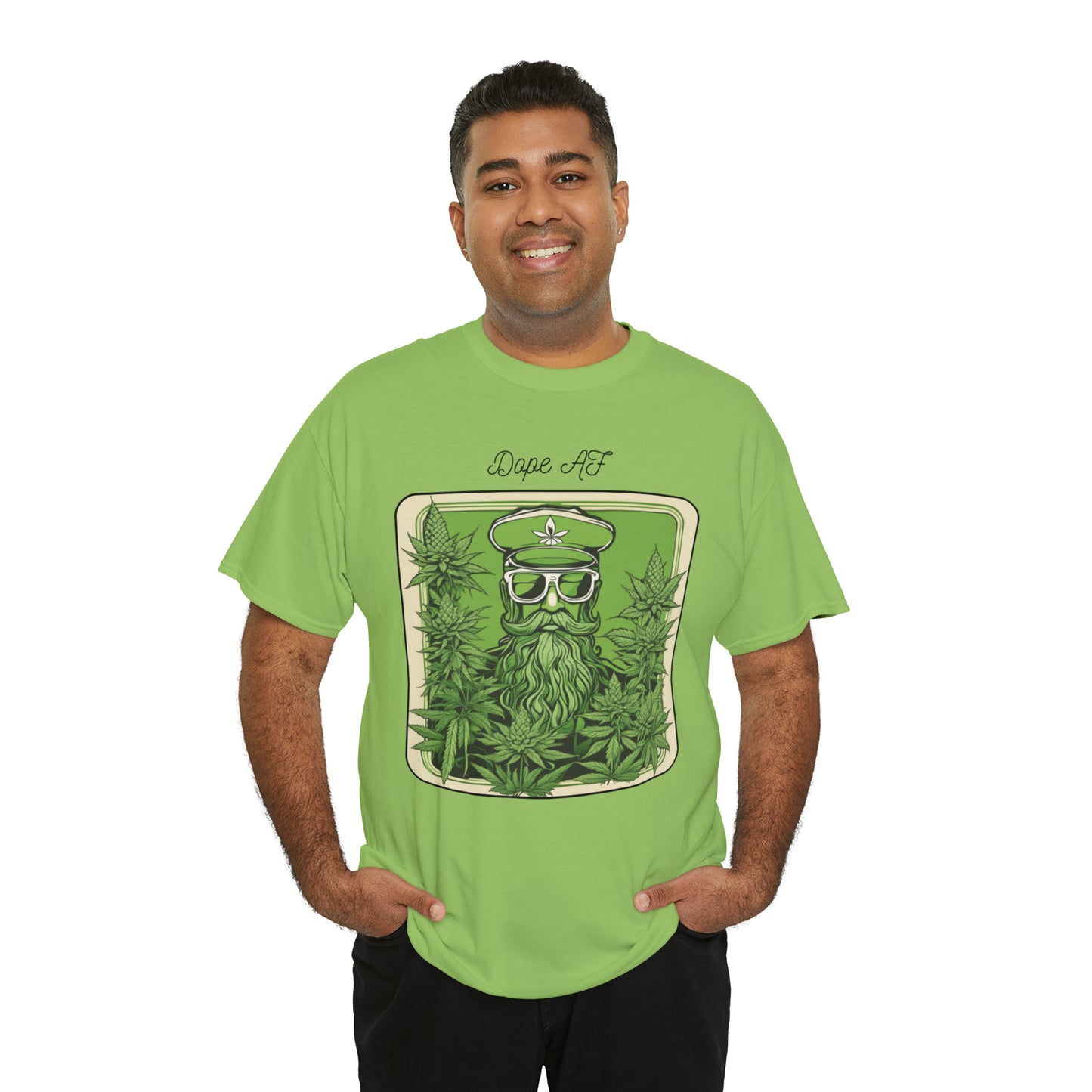 Unisex Heavy Cotton Tee Cannabis Enthusiast Series Dope AF