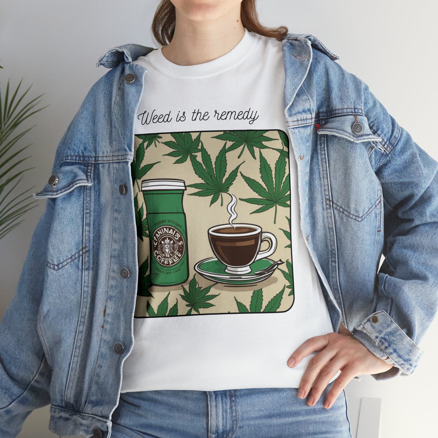 Unisex Heavy Cotton Tee Cannabis Enthusiast Series No. 19 Weed is The Remedy